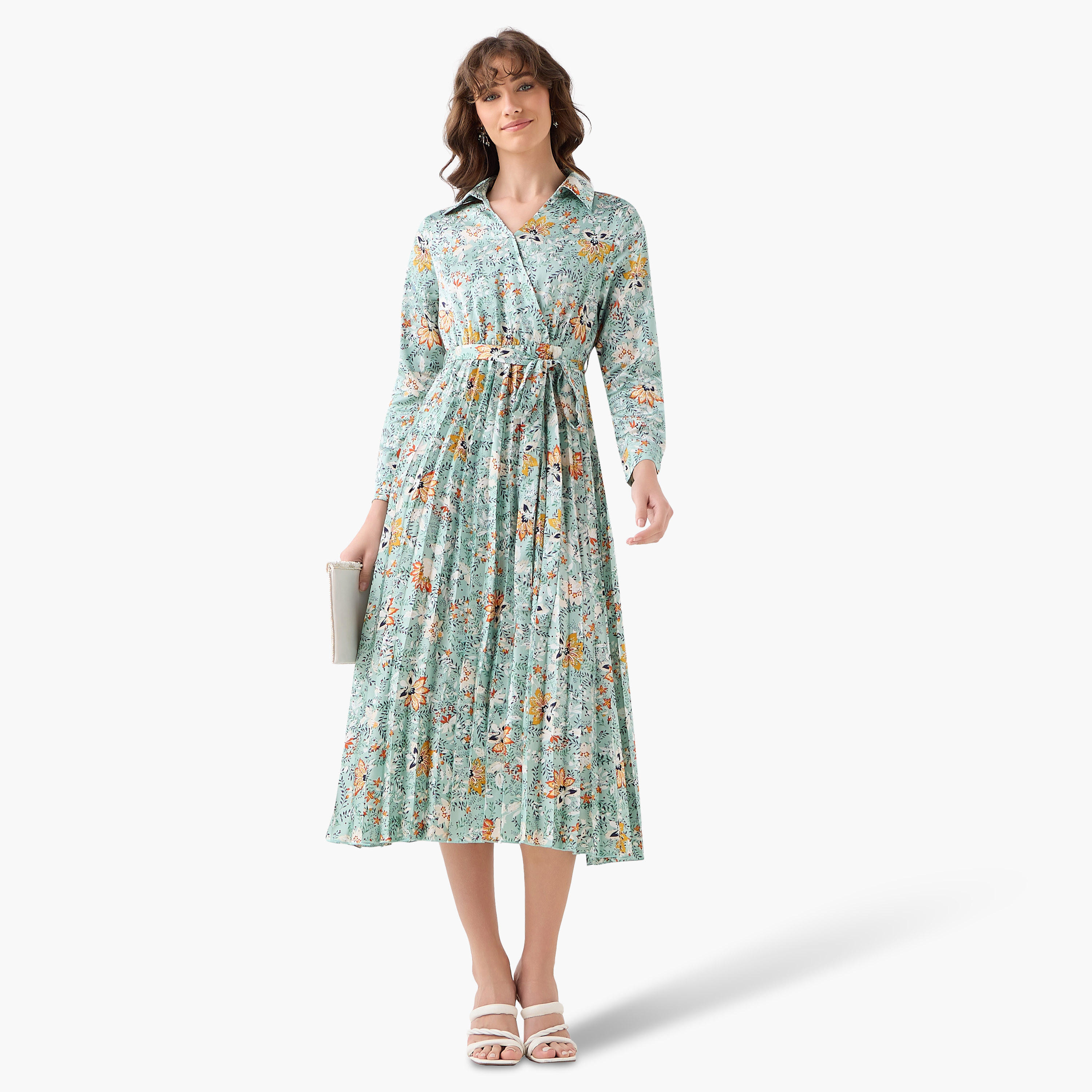 Midi Satin Wrap Dress with Floral Print-women-clothing-dresses-image-3