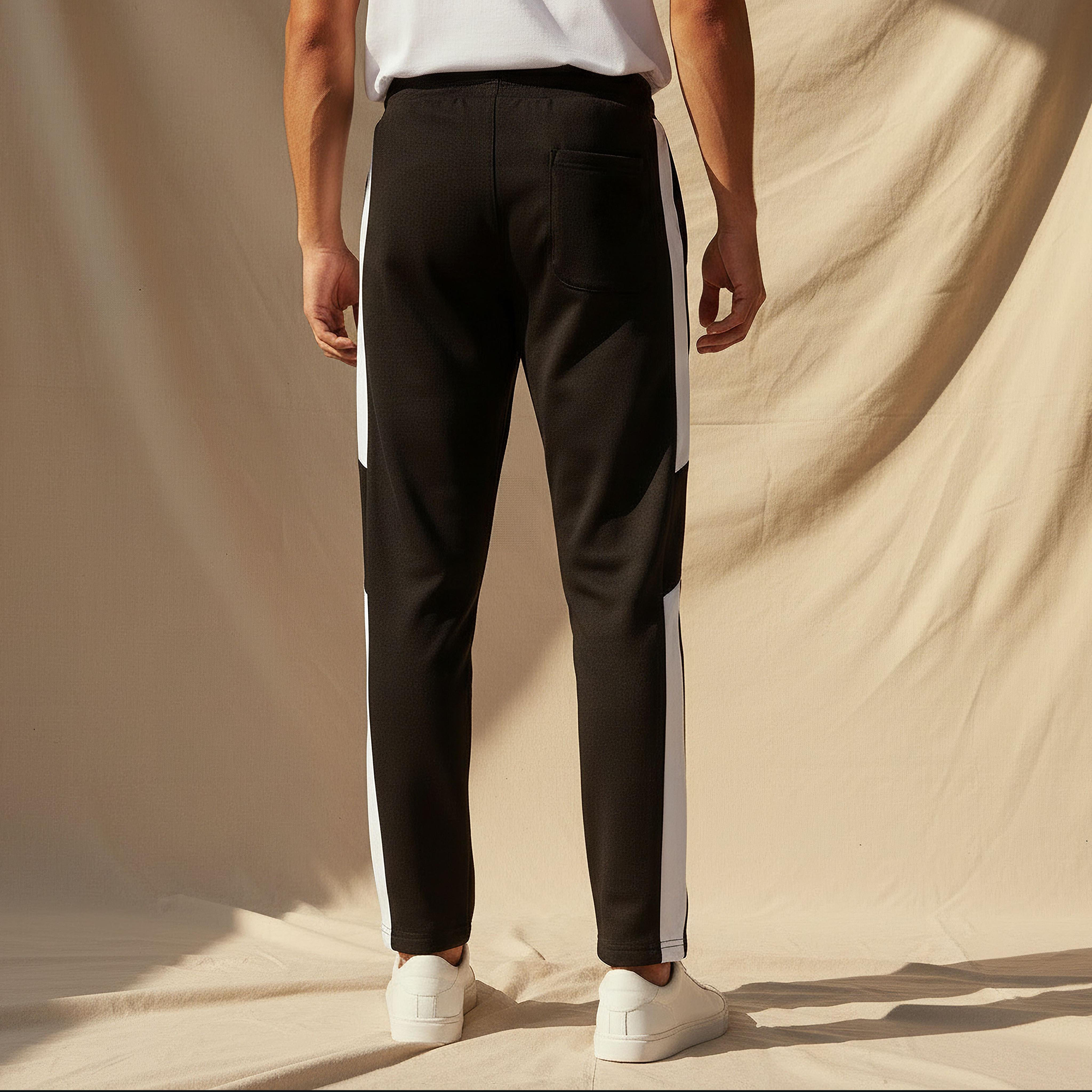 Men Joggers with Tape Detail-men-clothing-bottoms-joggers-image-4