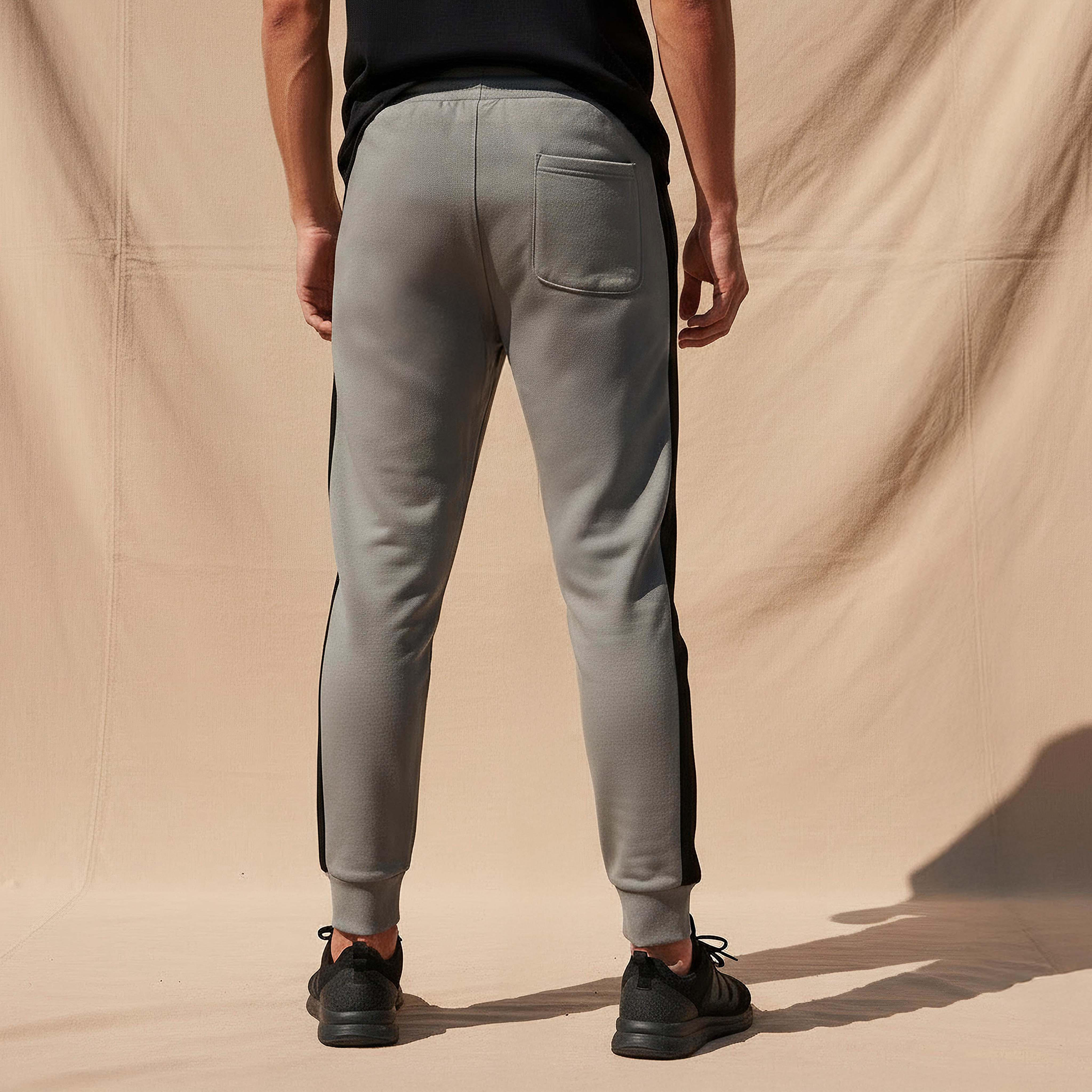 Men Joggers with Tape Detail-men-clothing-bottoms-joggers-image-4