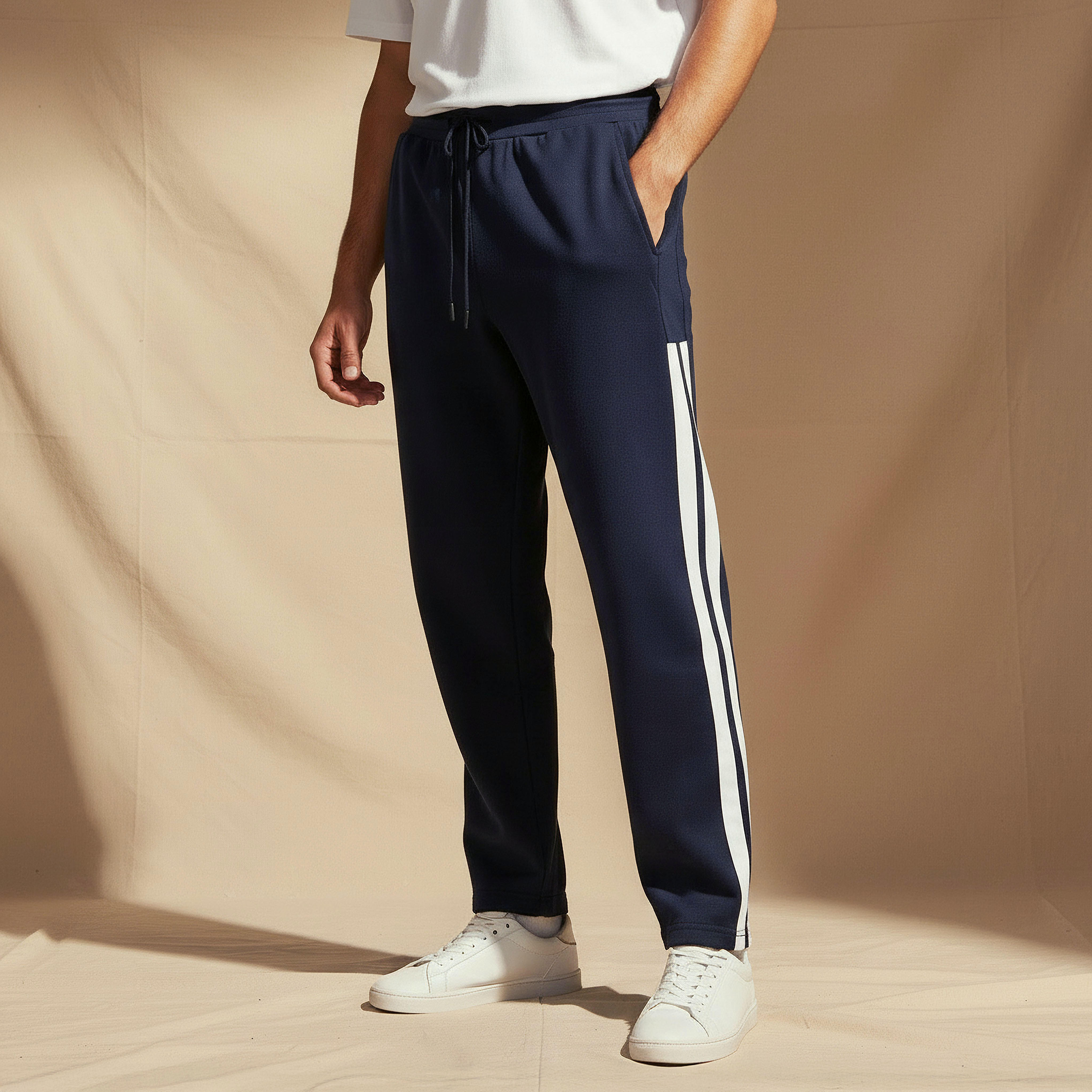 Men Track Pants with Tape Detail-men-clothing-bottoms-joggers-image-1