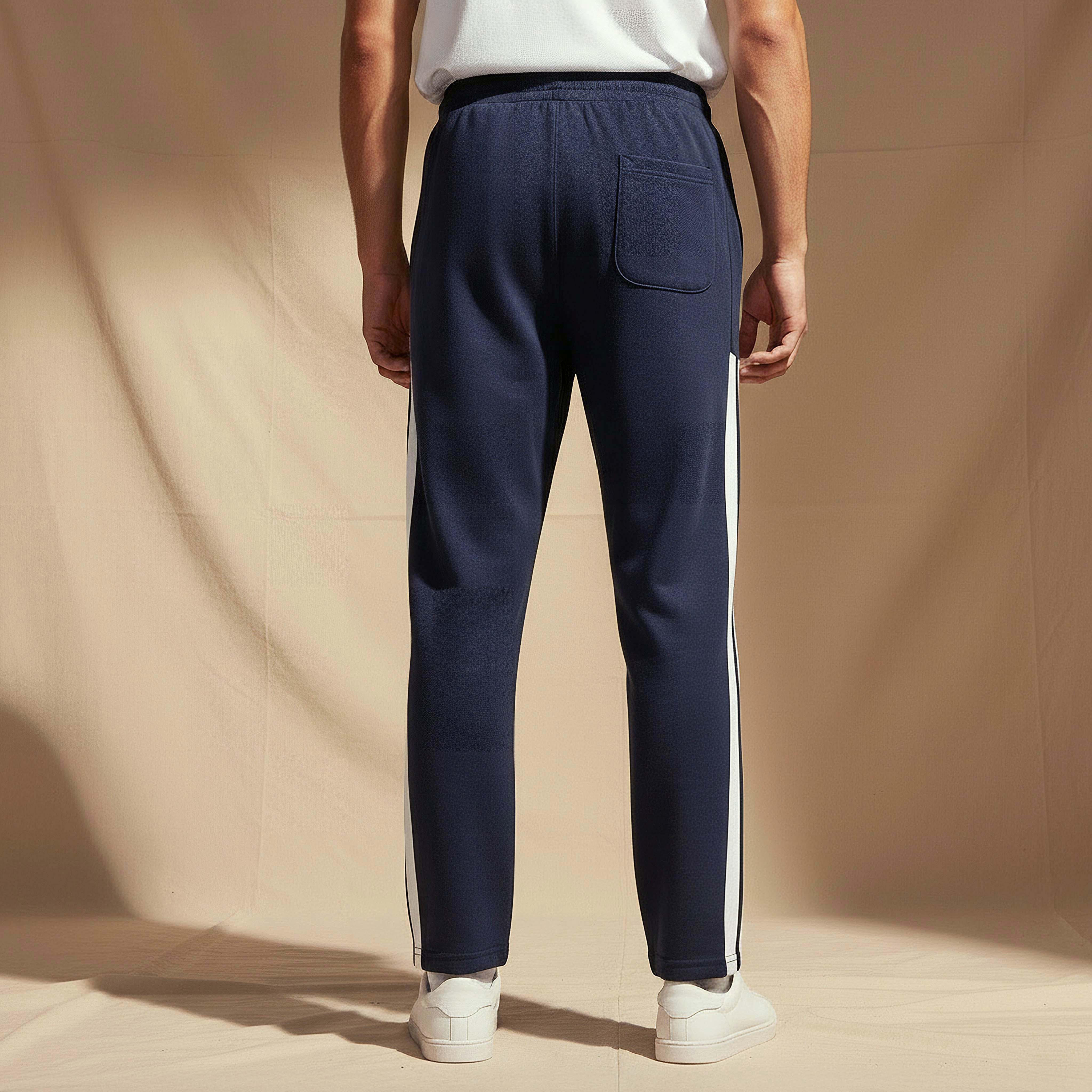 Men Track Pants with Tape Detail-men-clothing-bottoms-joggers-image-4