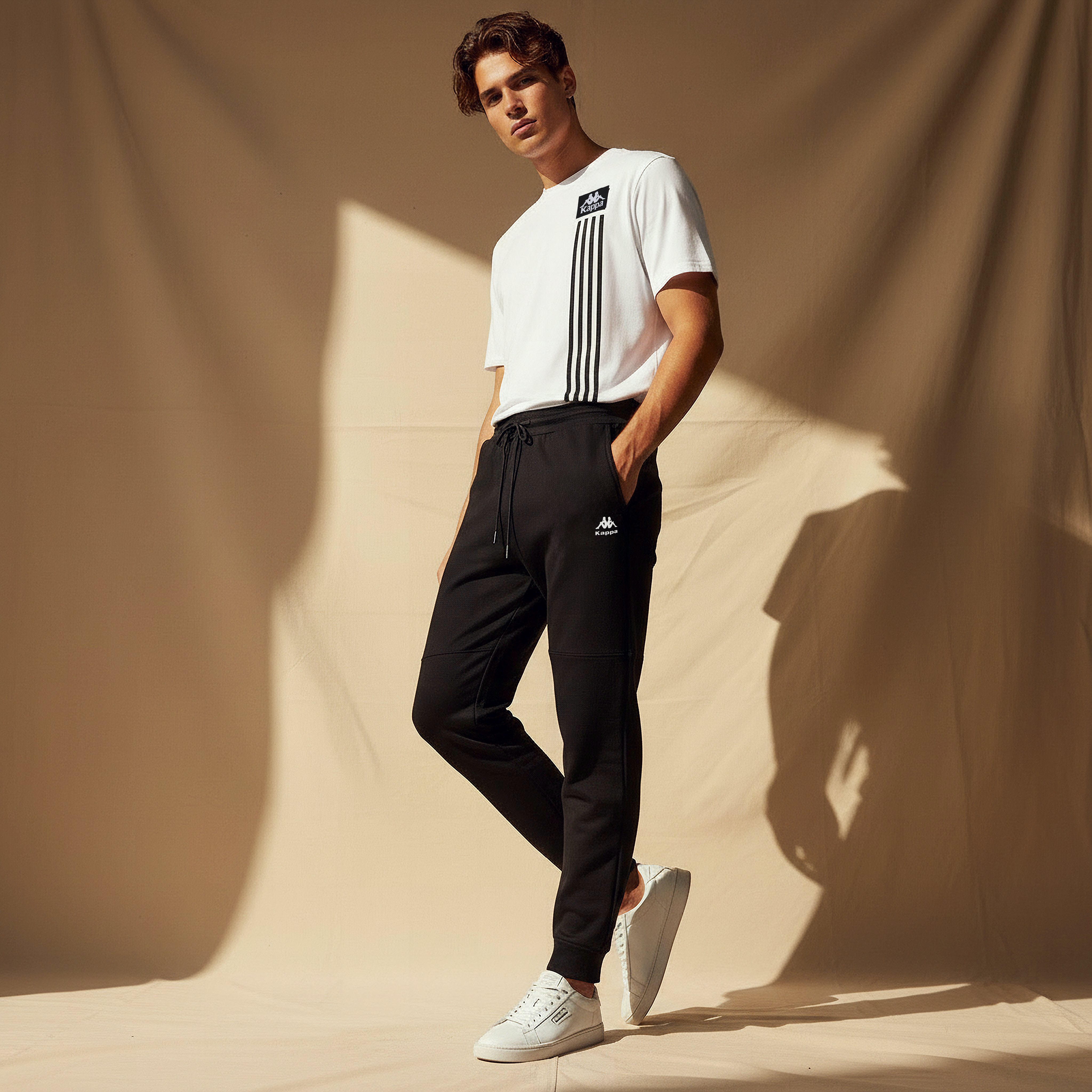 Kappa Men Joggers with Panel Detail-men-clothing-sportswearandactivewear-bottoms-joggers-image-3