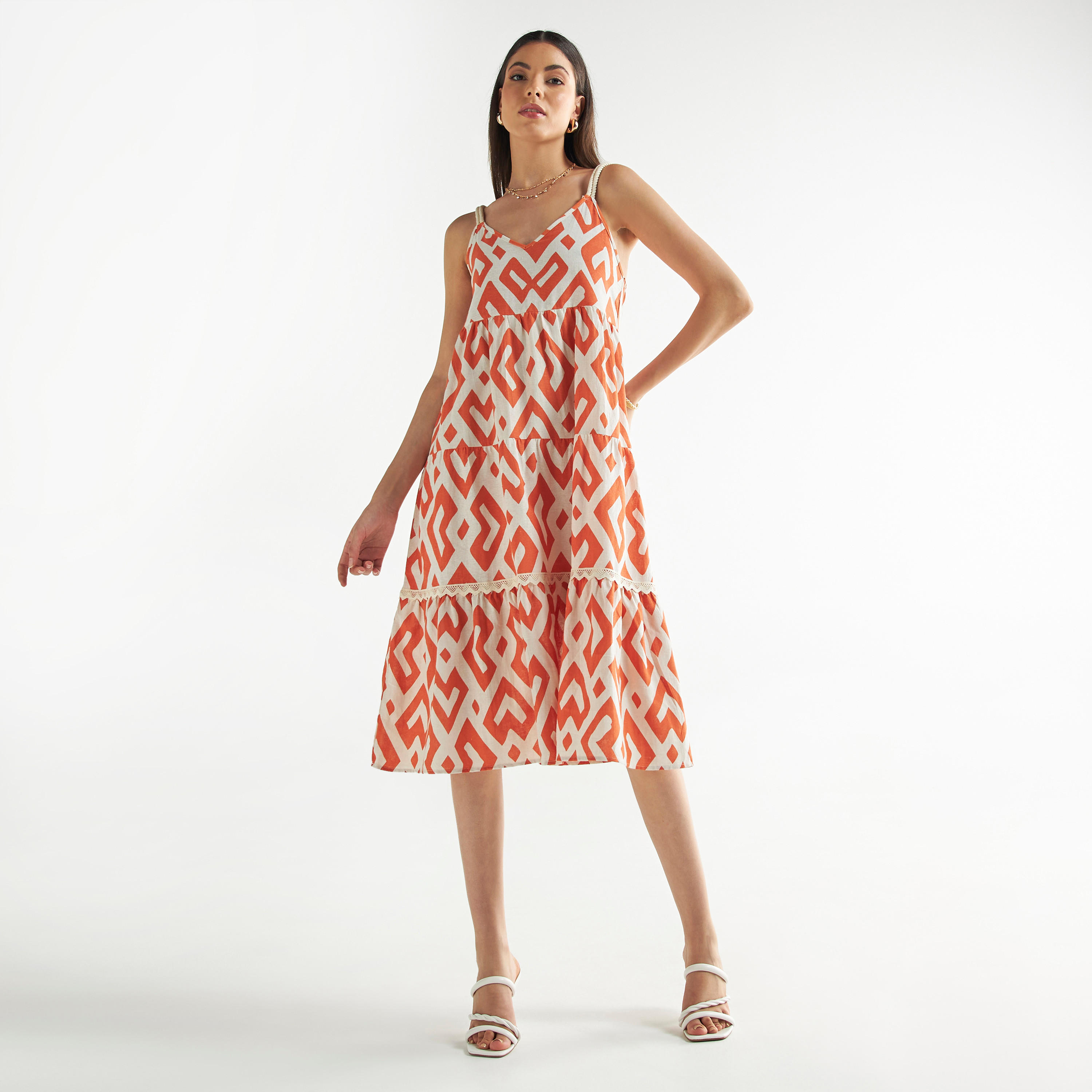 فستان متعدد الطبقات دون أكمام بياقة V وطبعات-women-clothing-dresses-image-2