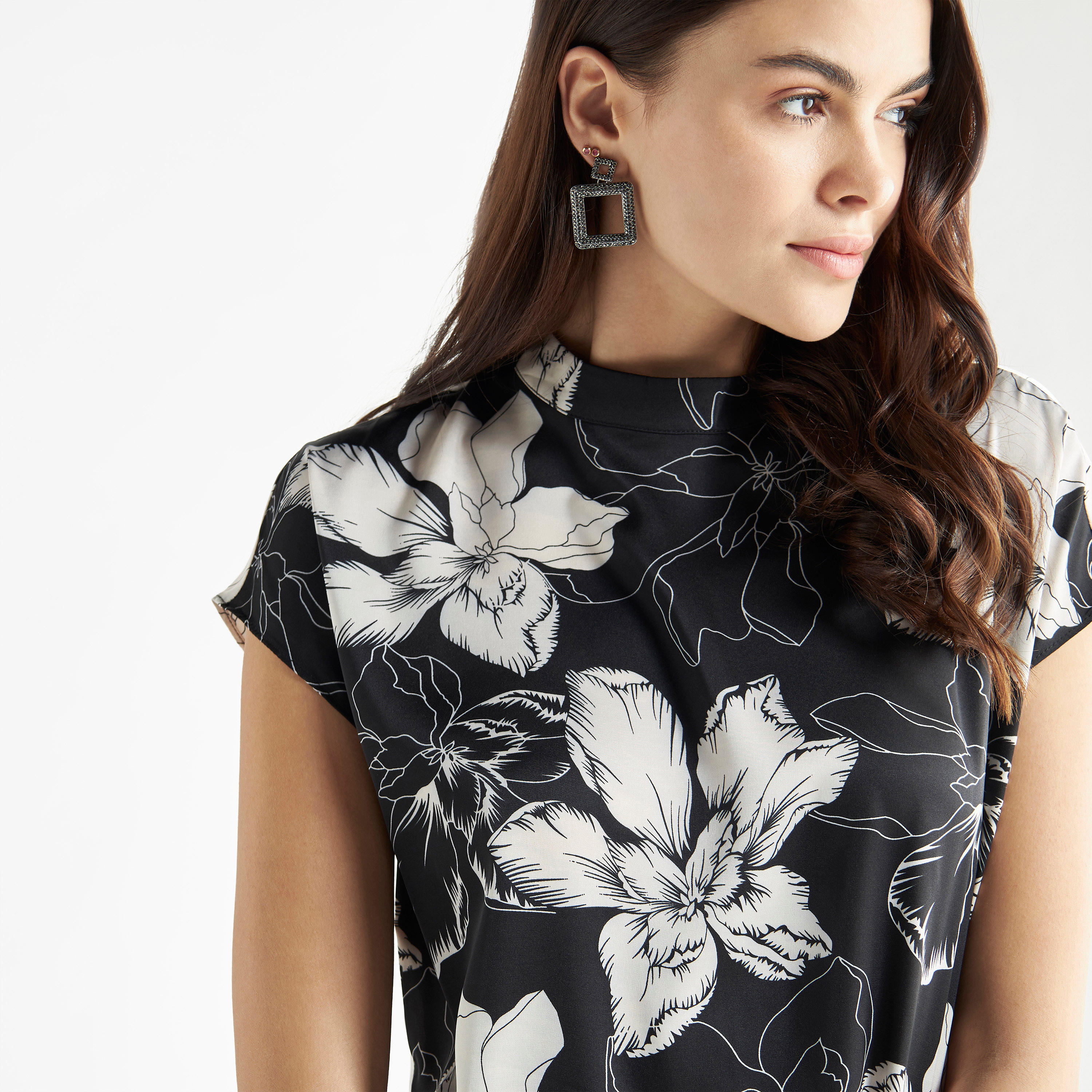 All-Over Floral Print Top with High Neck-women-clothing-shirtsandblouses-blouses-image-4
