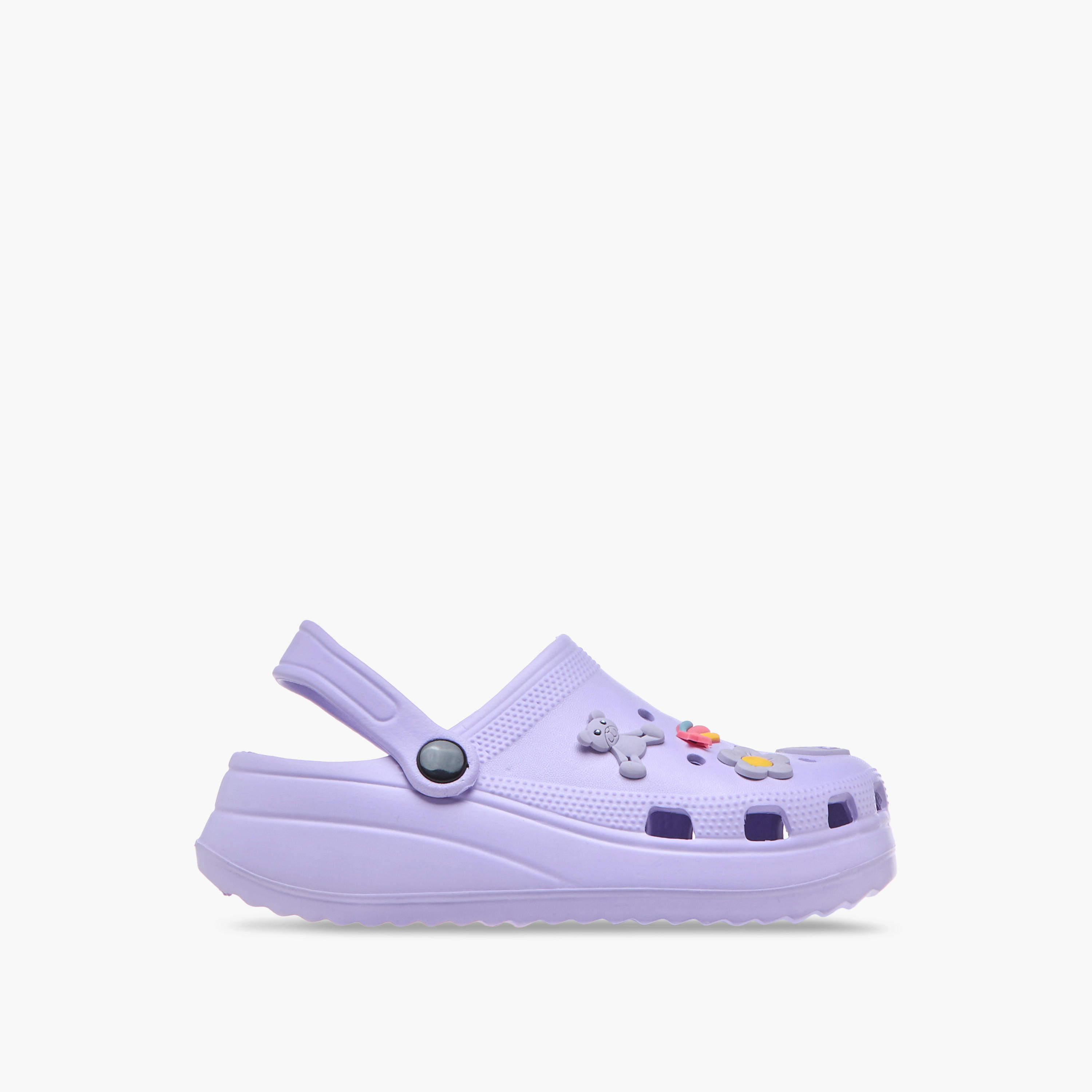 Aqua Applique Detail Clogs with Backstrap-girls-shoes-sandals-image-3