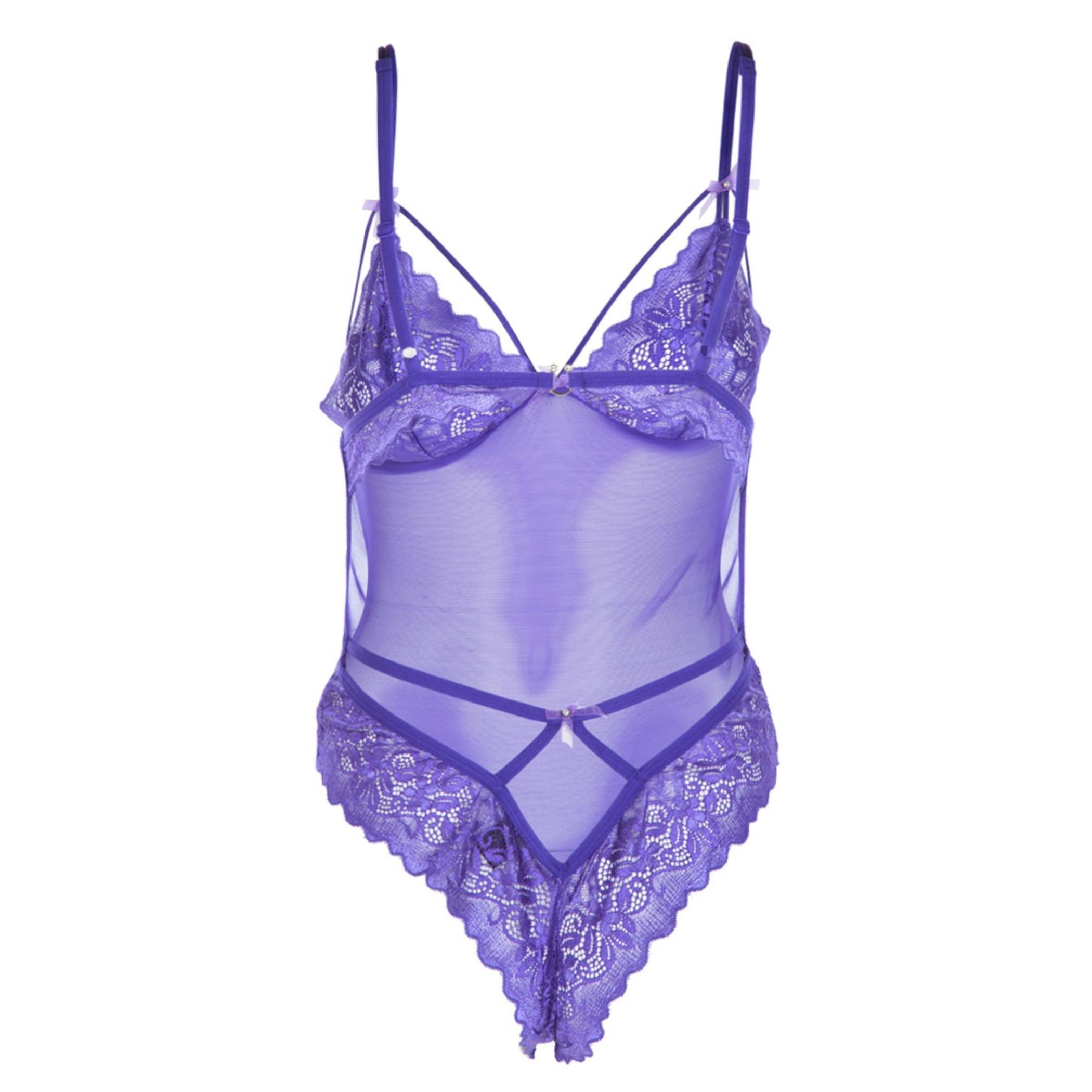 Solid Colour Teddy-women-clothing-lingerie-babydollsandbodysuits-image-2