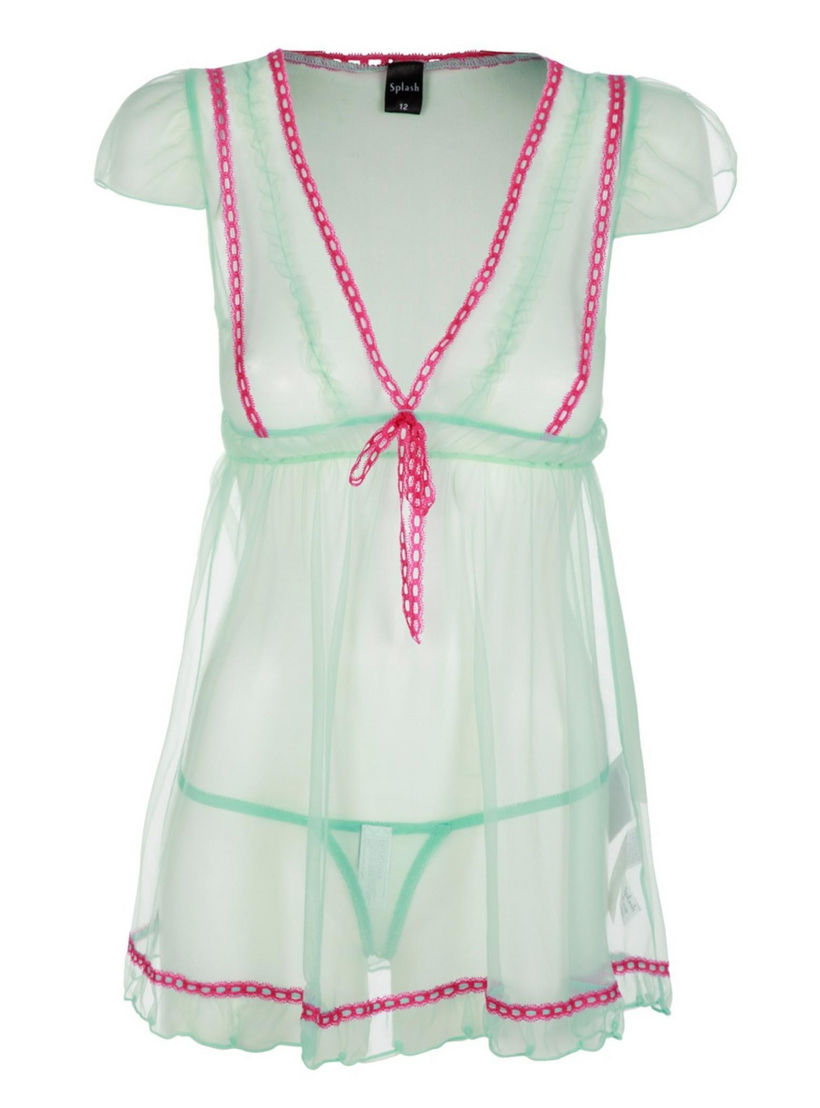 Solid Colour Dress-women-clothing-lingerie-babydollsandbodysuits-image-1