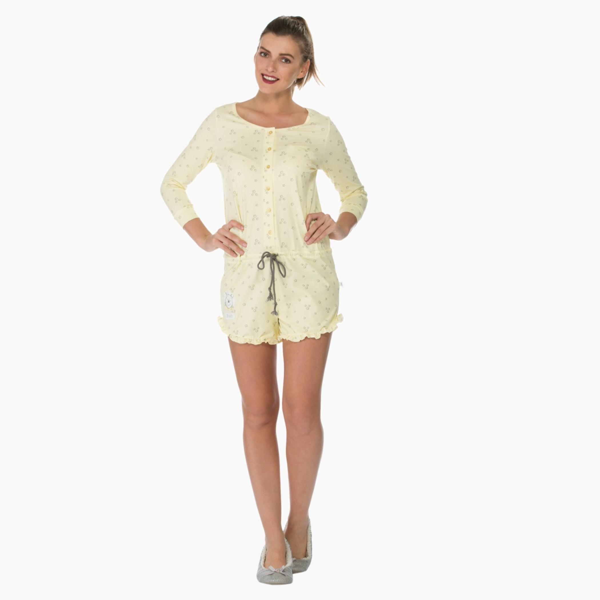 Winnie the Pooh Print Short Jumpsuit-women-clothing-nightwear-nighties-image-5