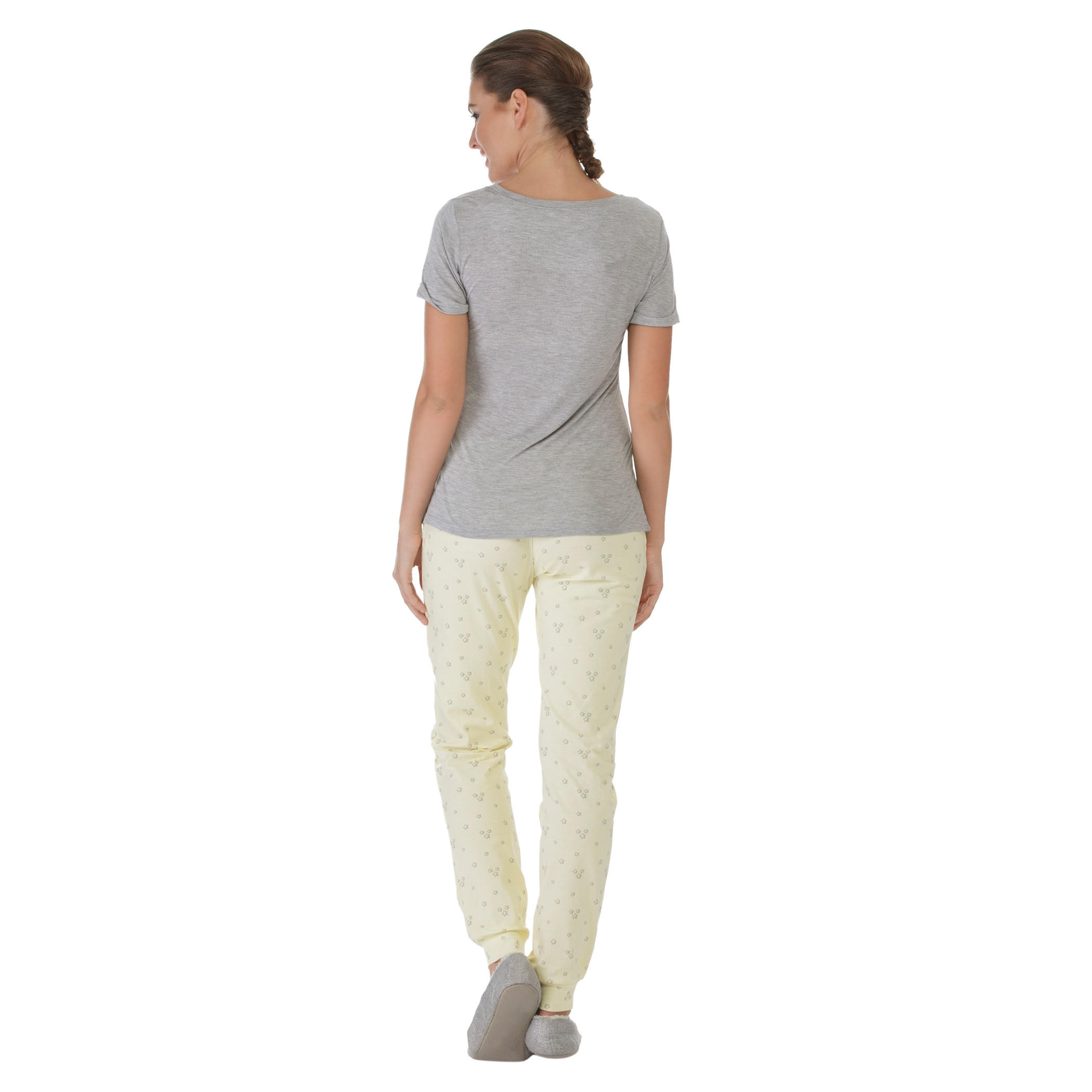 طقم بنطال بيجاما وتيشيرت بطبعات بو-women-clothing-nightwear-pyjamas-longsets-image-2