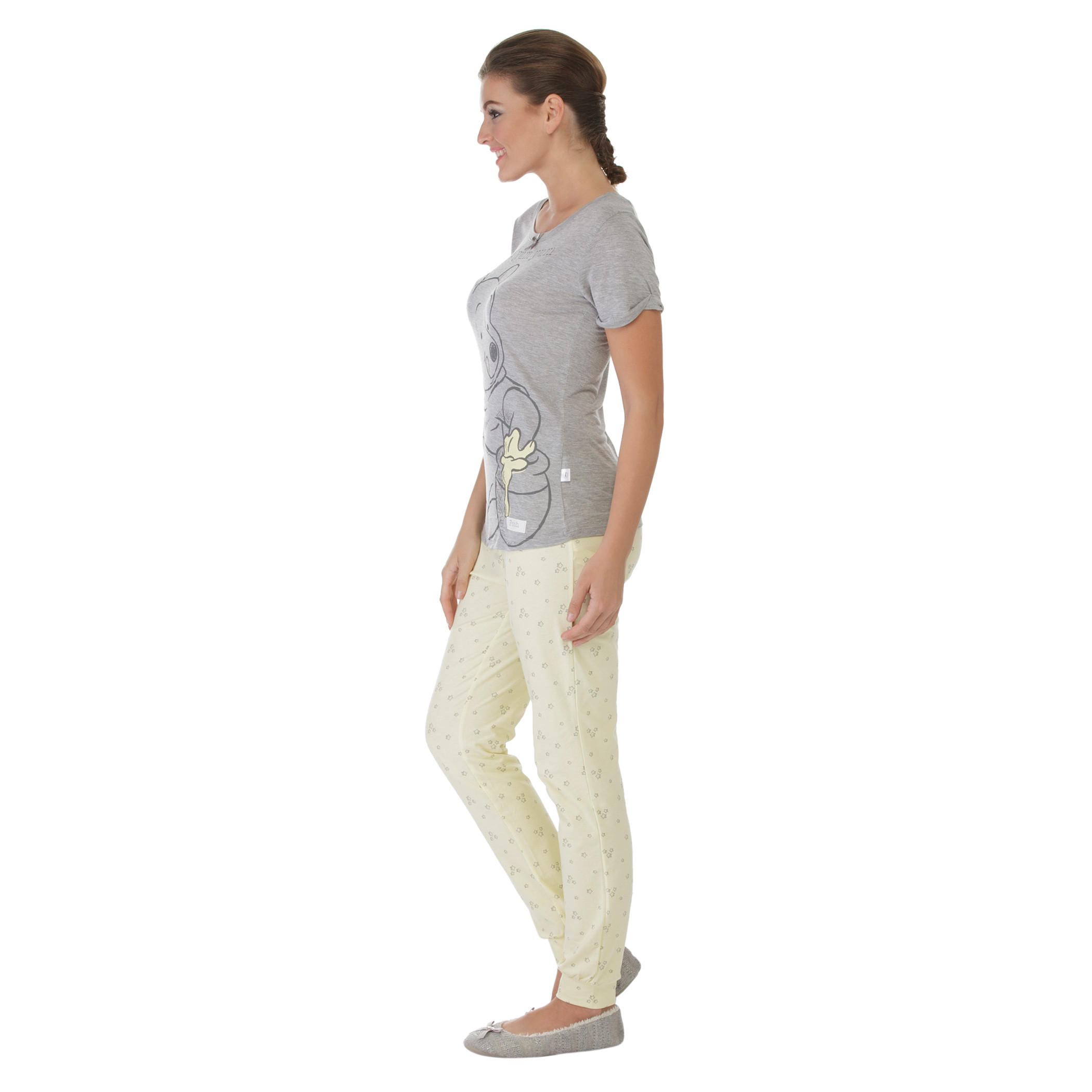 طقم بنطال بيجاما وتيشيرت بطبعات بو-women-clothing-nightwear-pyjamas-longsets-image-3