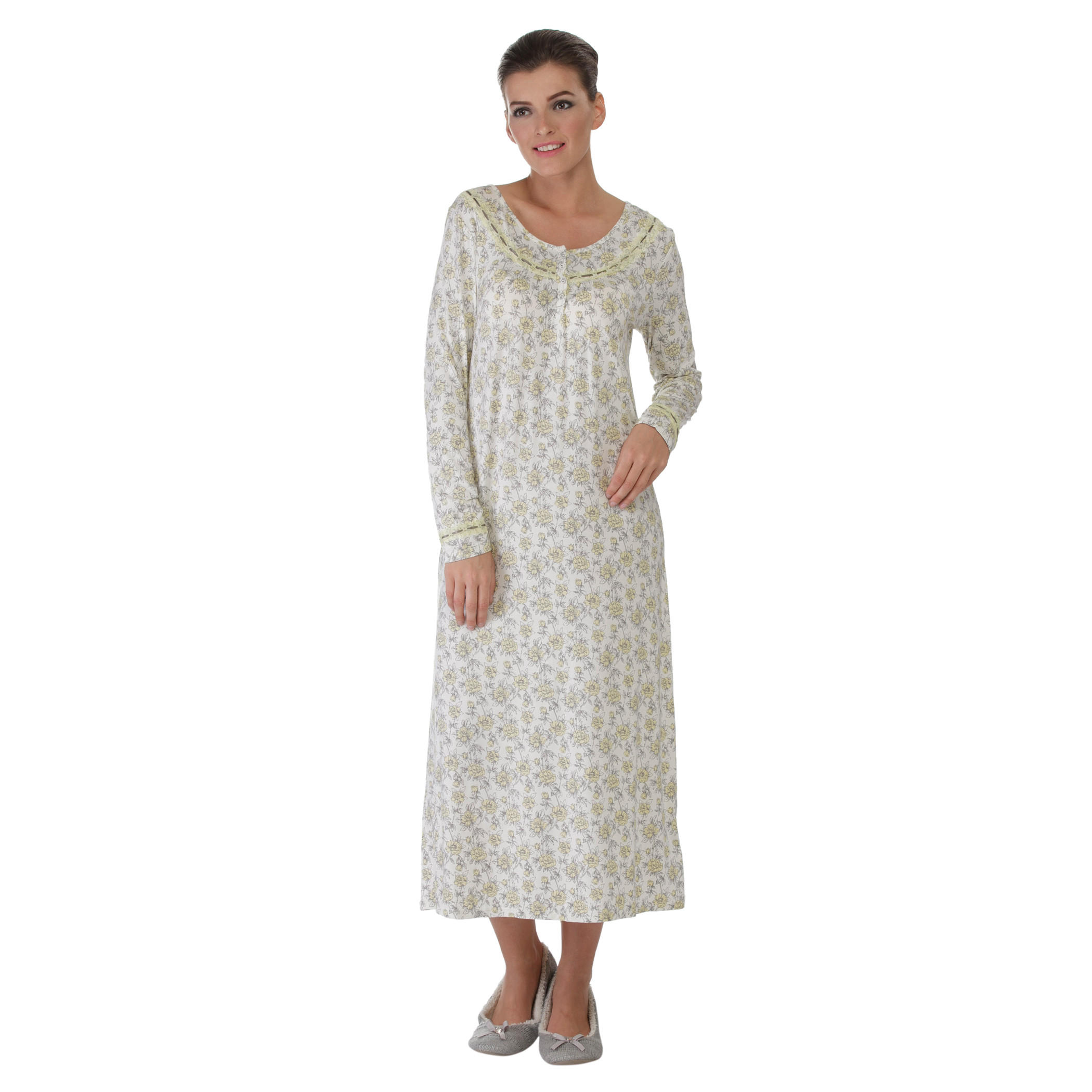 Scoop Neck Nightdress-women-clothing-nightwear-nighties-image-1