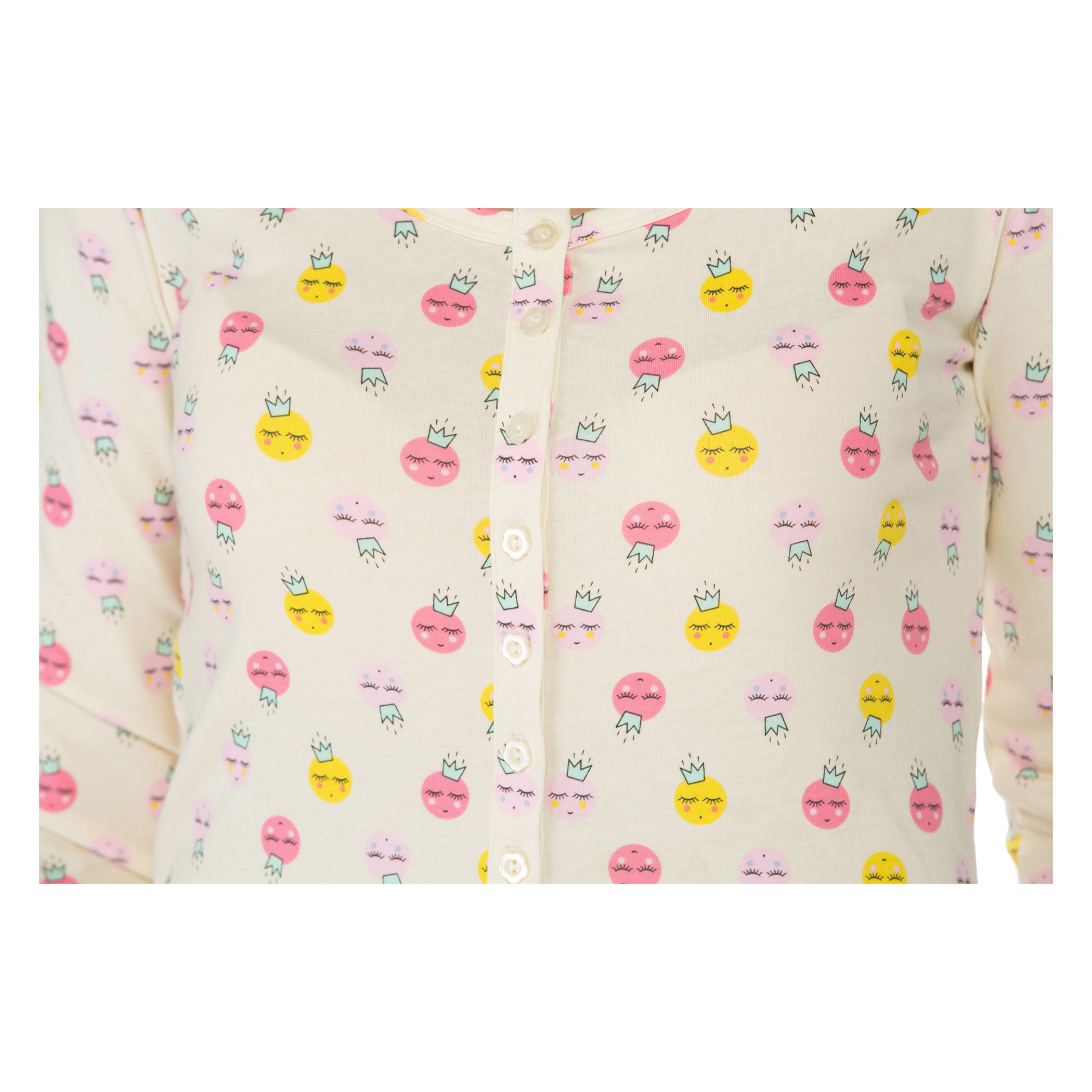 Printed Long-sleeved Cropped Jumpsuit-women-clothing-nightwear-nighties-image-4