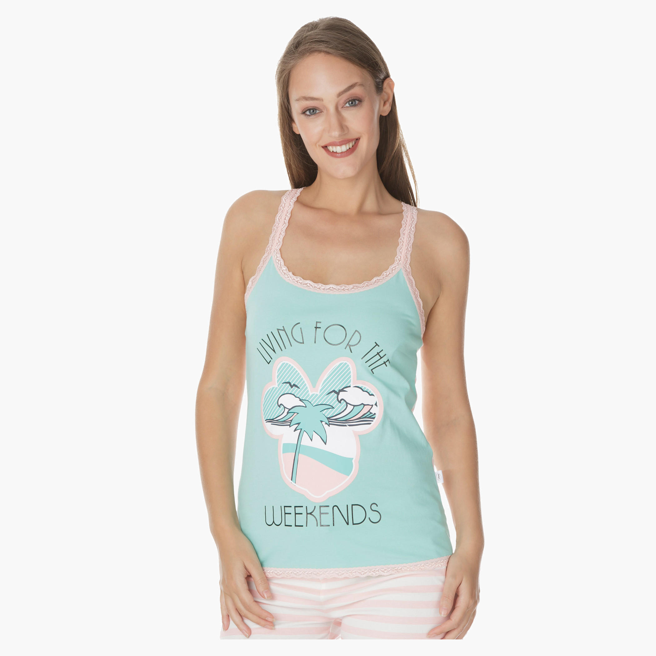 Printed Top and Striped Bottom Set-women-clothing-nightwear-pyjamas-longsets-image-4