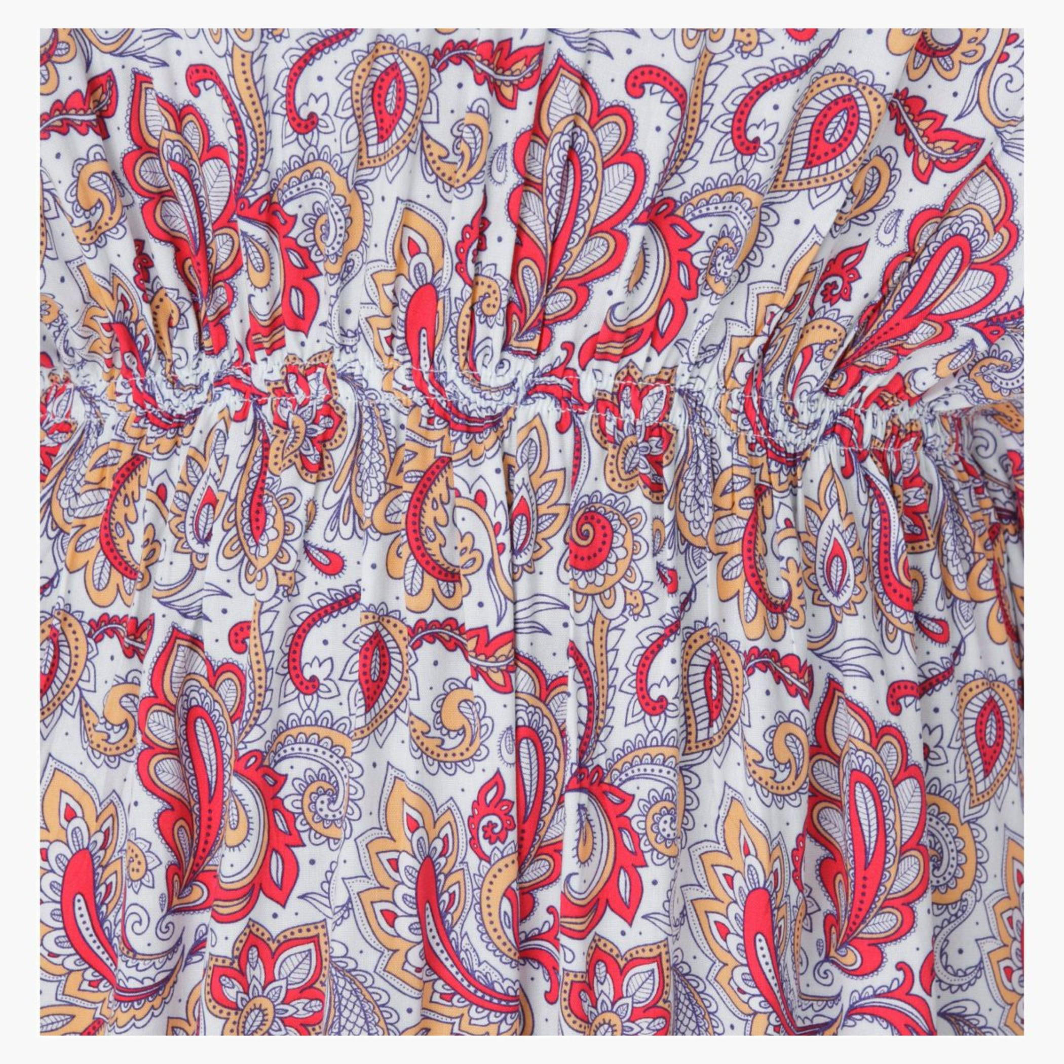 Printed V-neck Long Dress-women-clothing-dresses-image-4