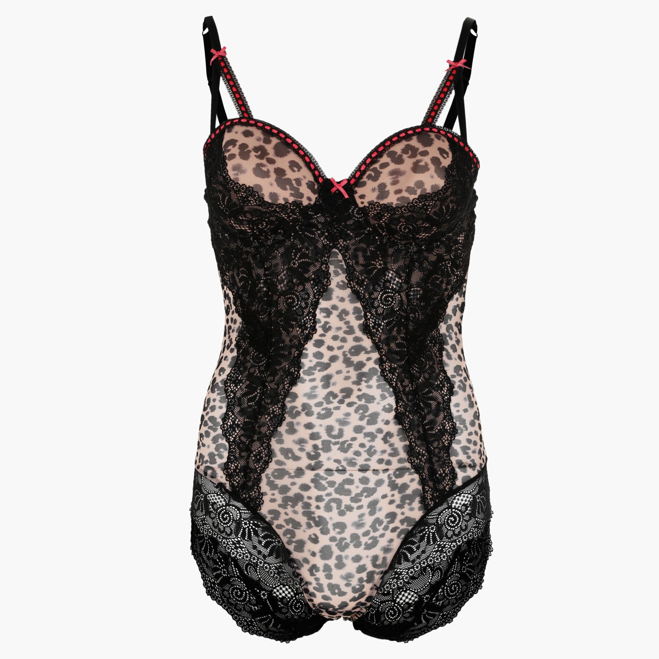 Lace-embellished Teddy Dress-women-clothing-lingerie-babydollsandbodysuits-image-1