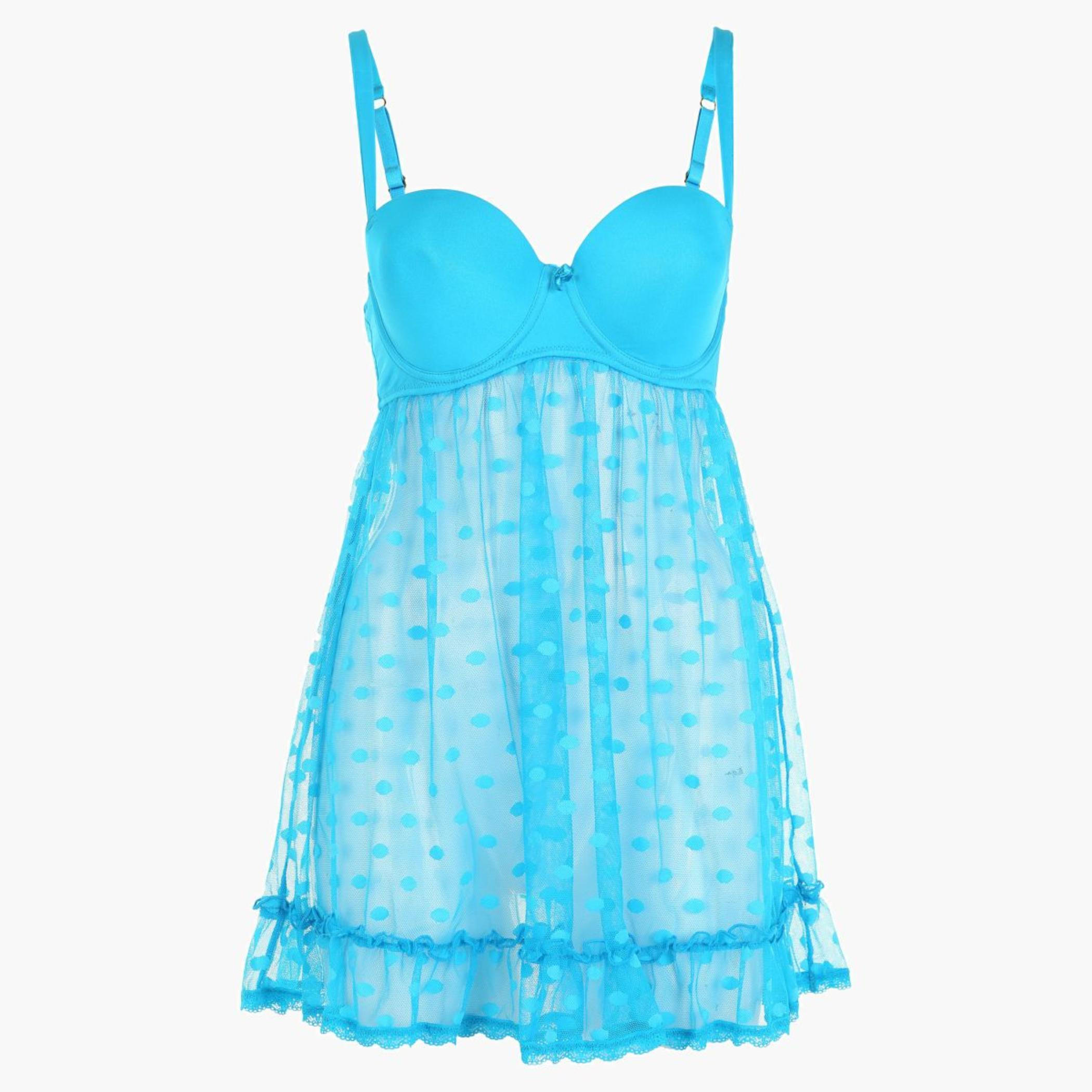 Short Textured Night Dress-women-clothing-lingerie-babydollsandbodysuits-image-1