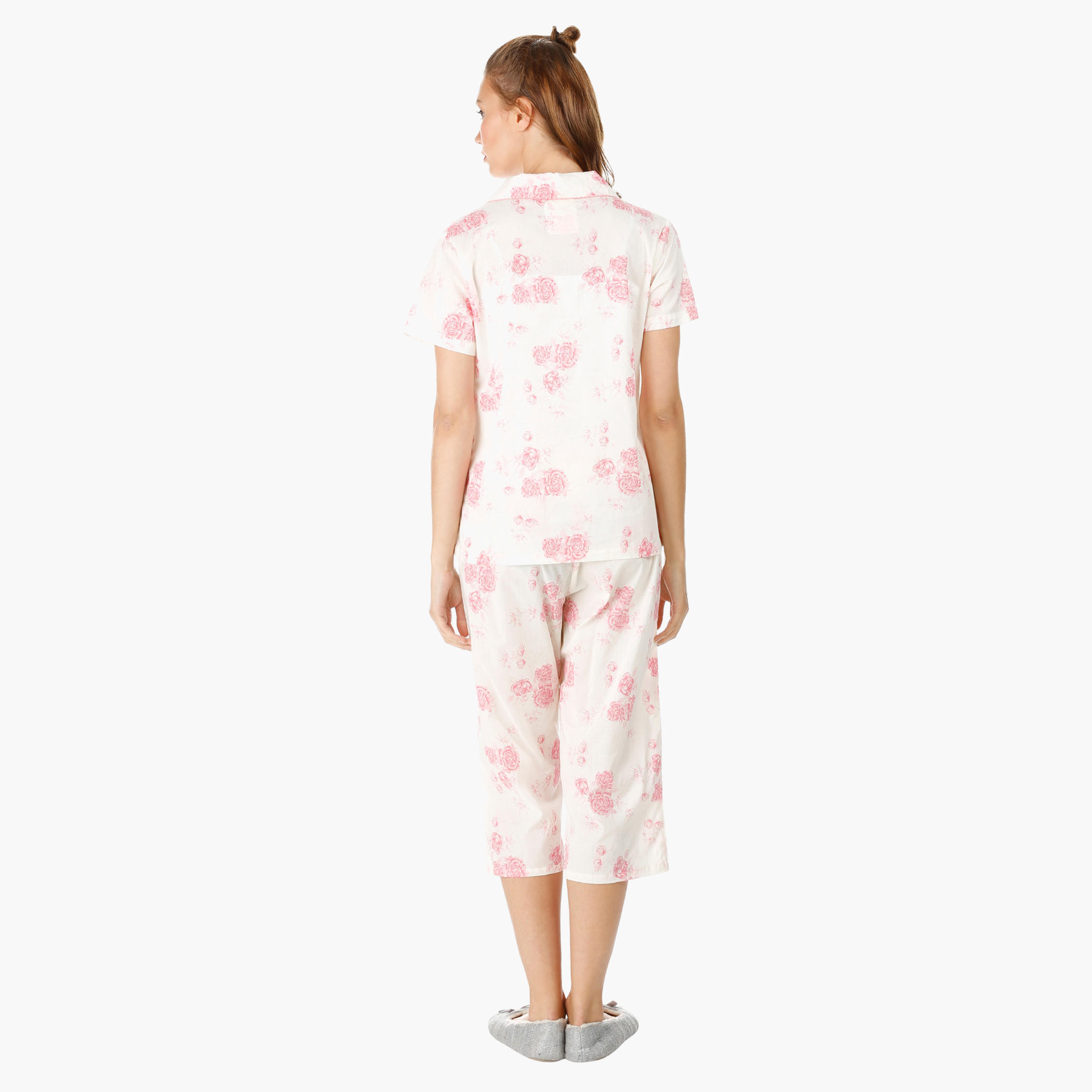 طقم بنطال بيجاما وقميص بطبعات-women-clothing-nightwear-pyjamas-longsets-image-2