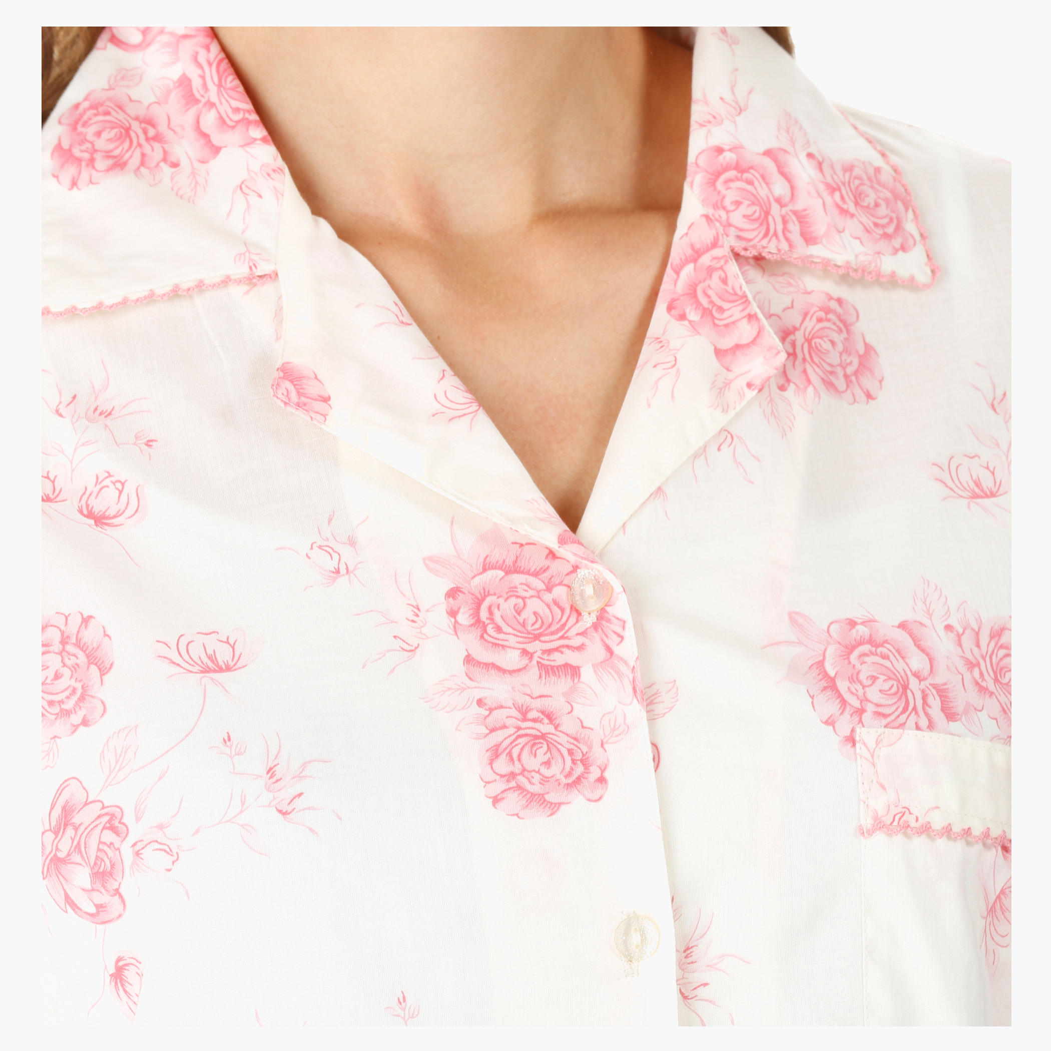 طقم بنطال بيجاما وقميص بطبعات-women-clothing-nightwear-pyjamas-longsets-image-4