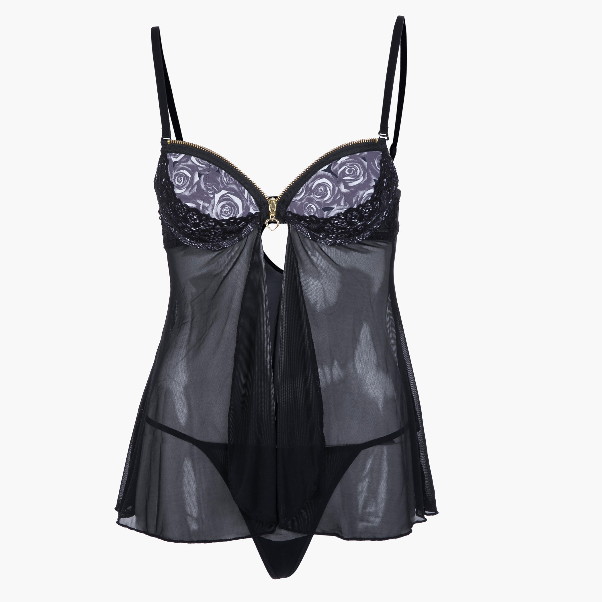 Zippered Babydoll-women-clothing-lingerie-babydollsandbodysuits-image-1