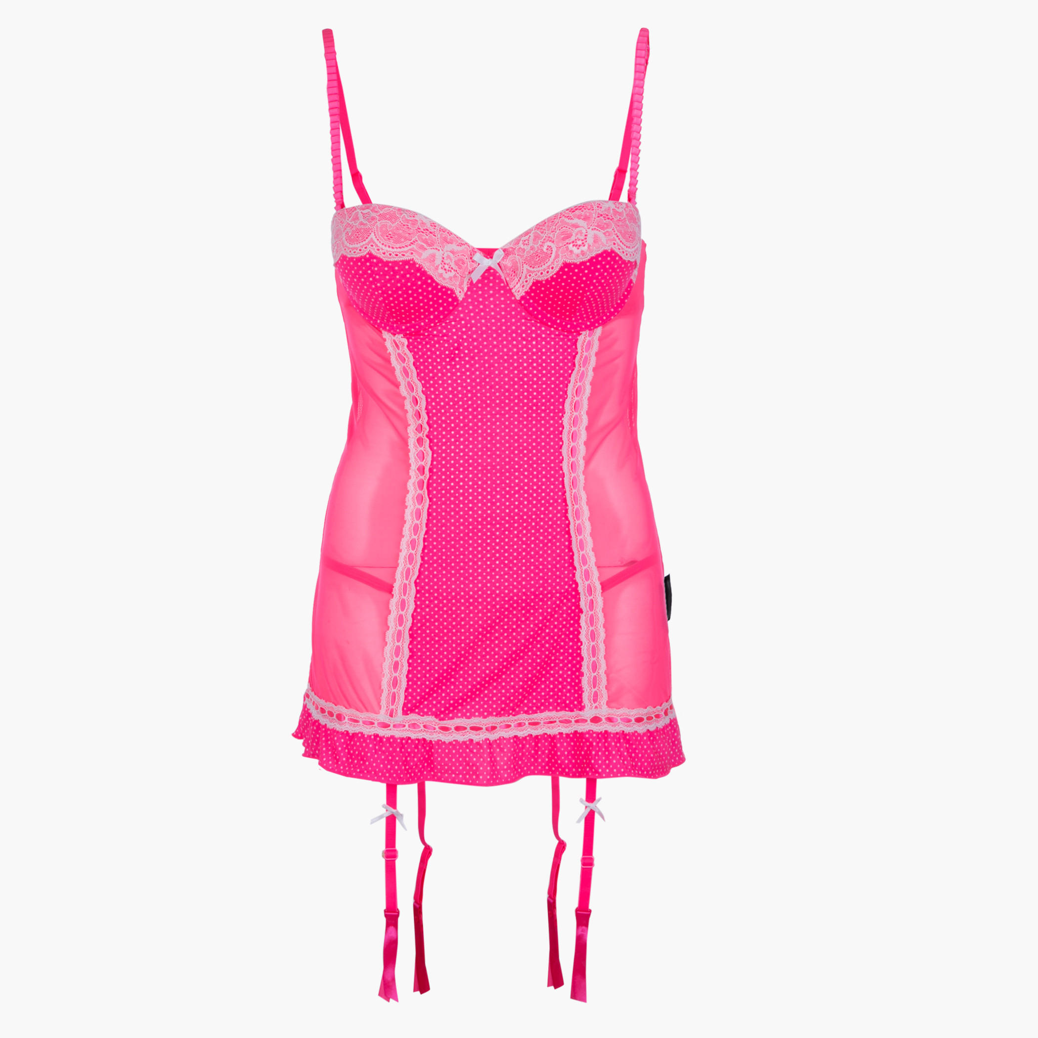 Lace-accented Long Basque-women-clothing-lingerie-babydollsandbodysuits-image-1