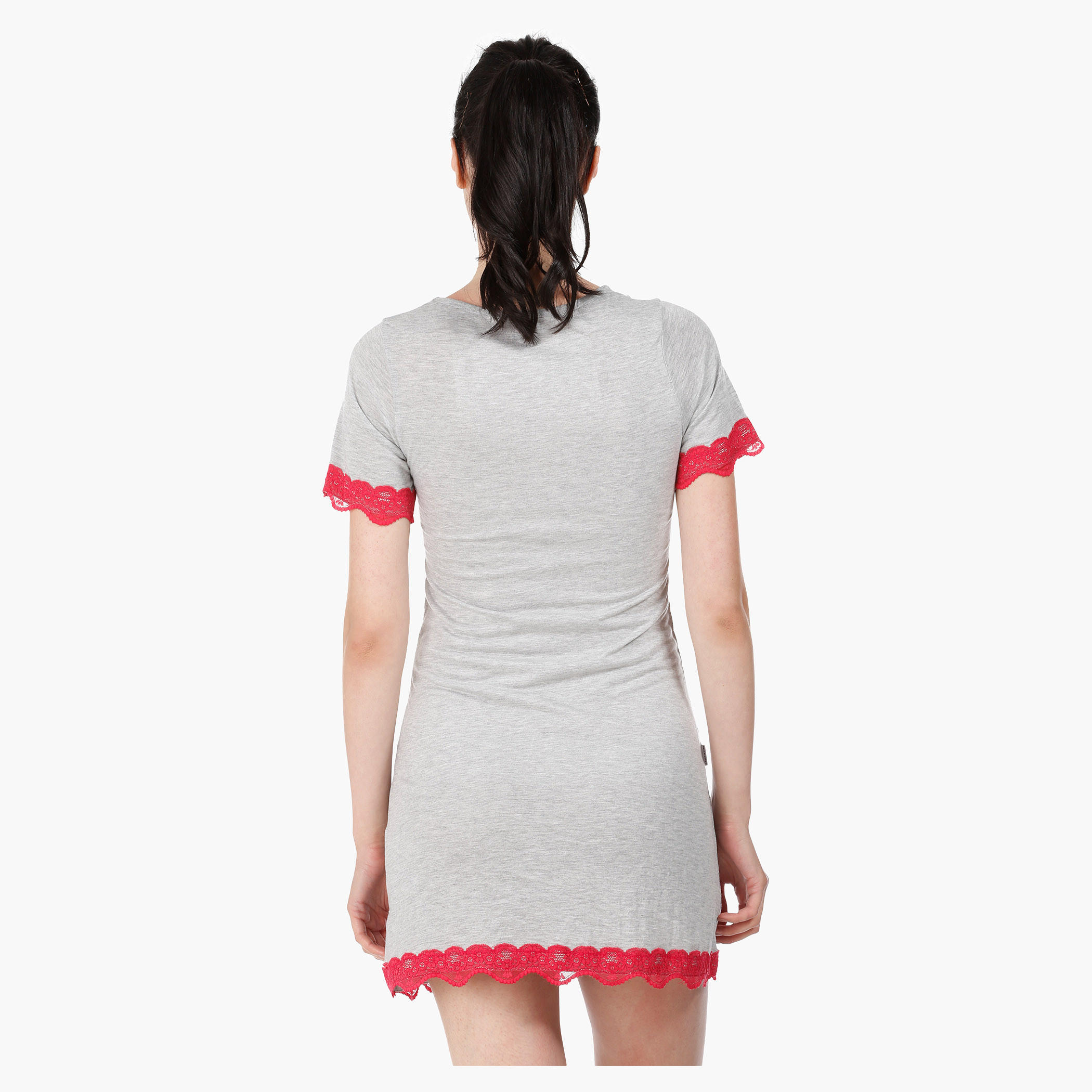 Hello Kitty Print Short Dress in Regular Fit-women-clothing-nightwear-nighties-image-2
