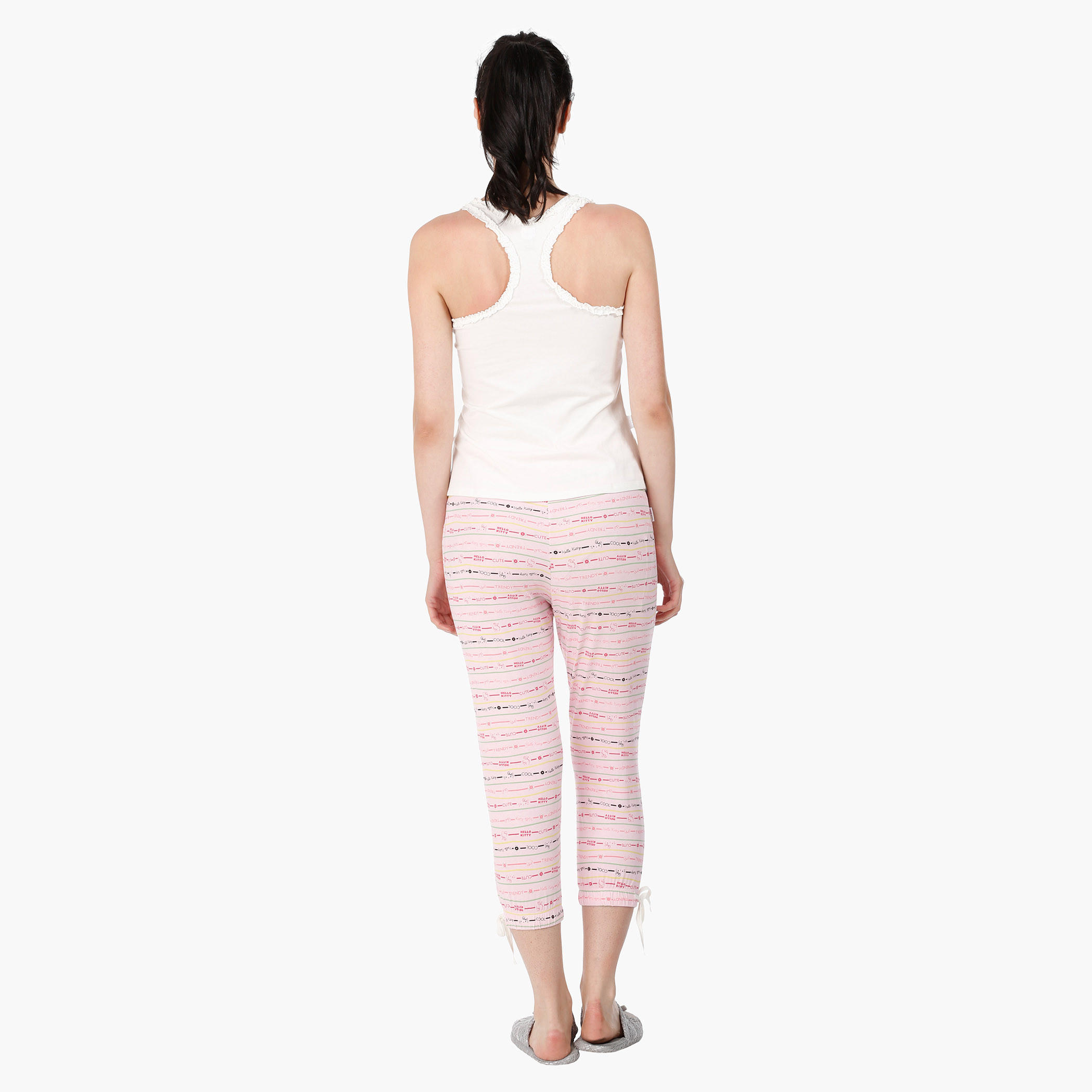 Hello Kitty Print T-Shirt and Capri Set in Regular Fit-women-clothing-nightwear-pyjamas-longsets-image-2