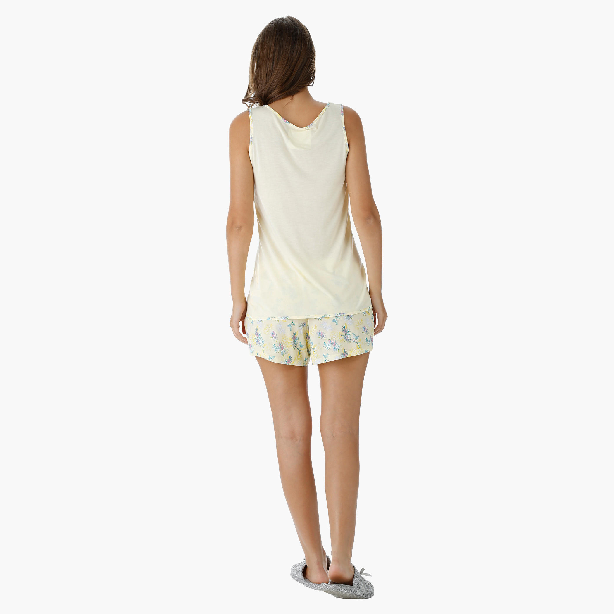 Printed Sleeveless Shorty Set-women-clothing-nightwear-pyjamas-longsets-image-2
