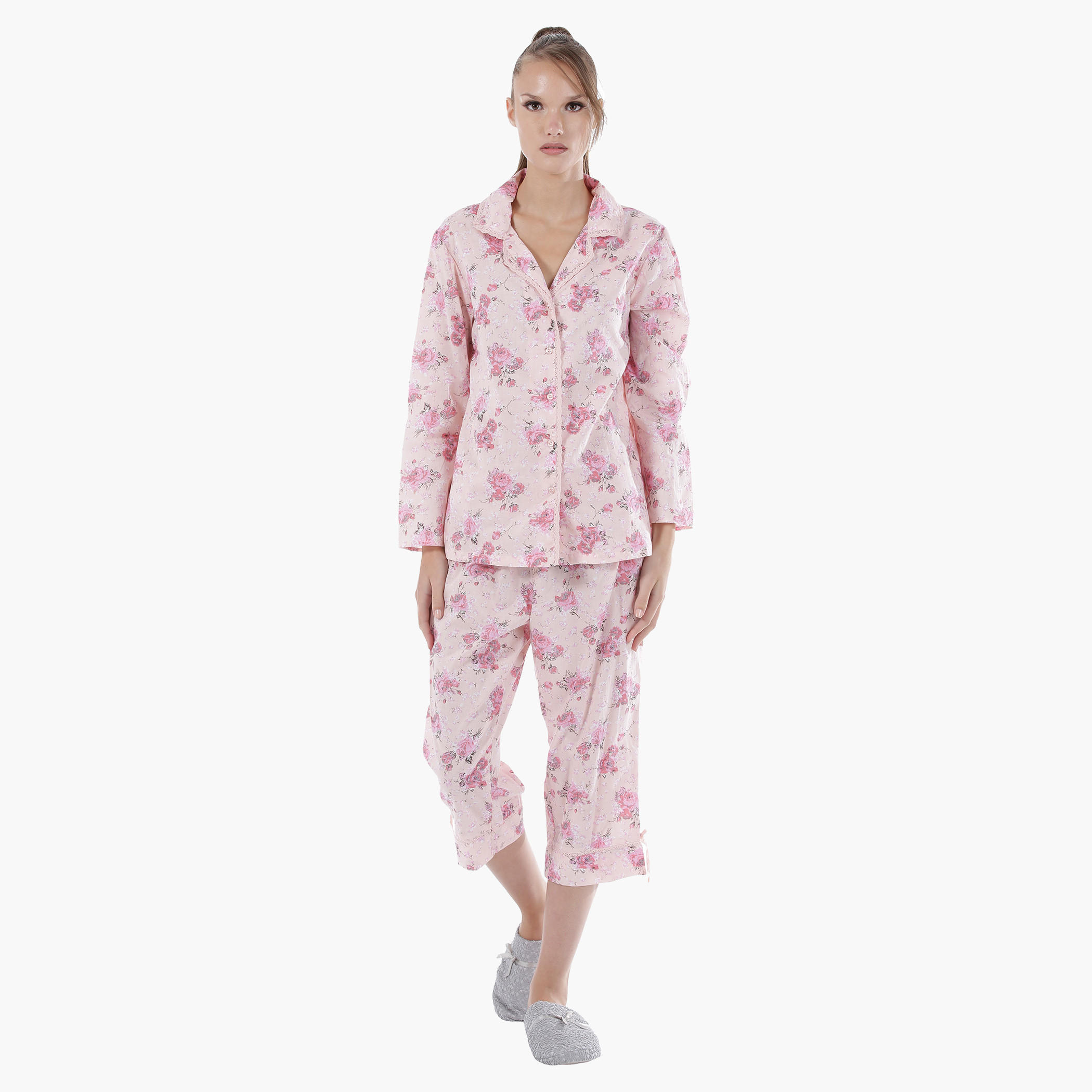 Printed Cotton Capri Set-women-clothing-nightwear-pyjamas-longsets-image-1