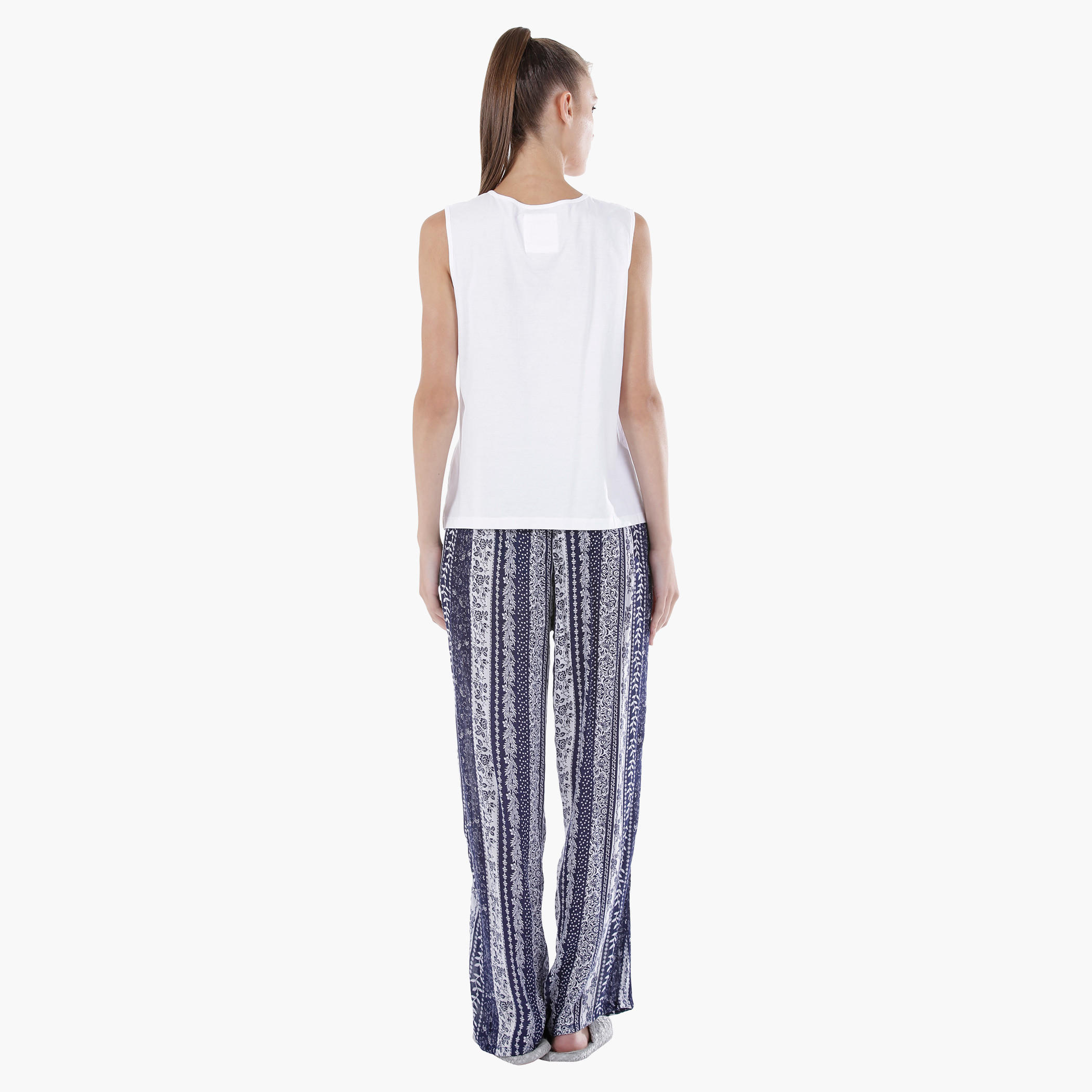 Cotton Pajama Set-women-clothing-nightwear-pyjamas-longsets-image-2