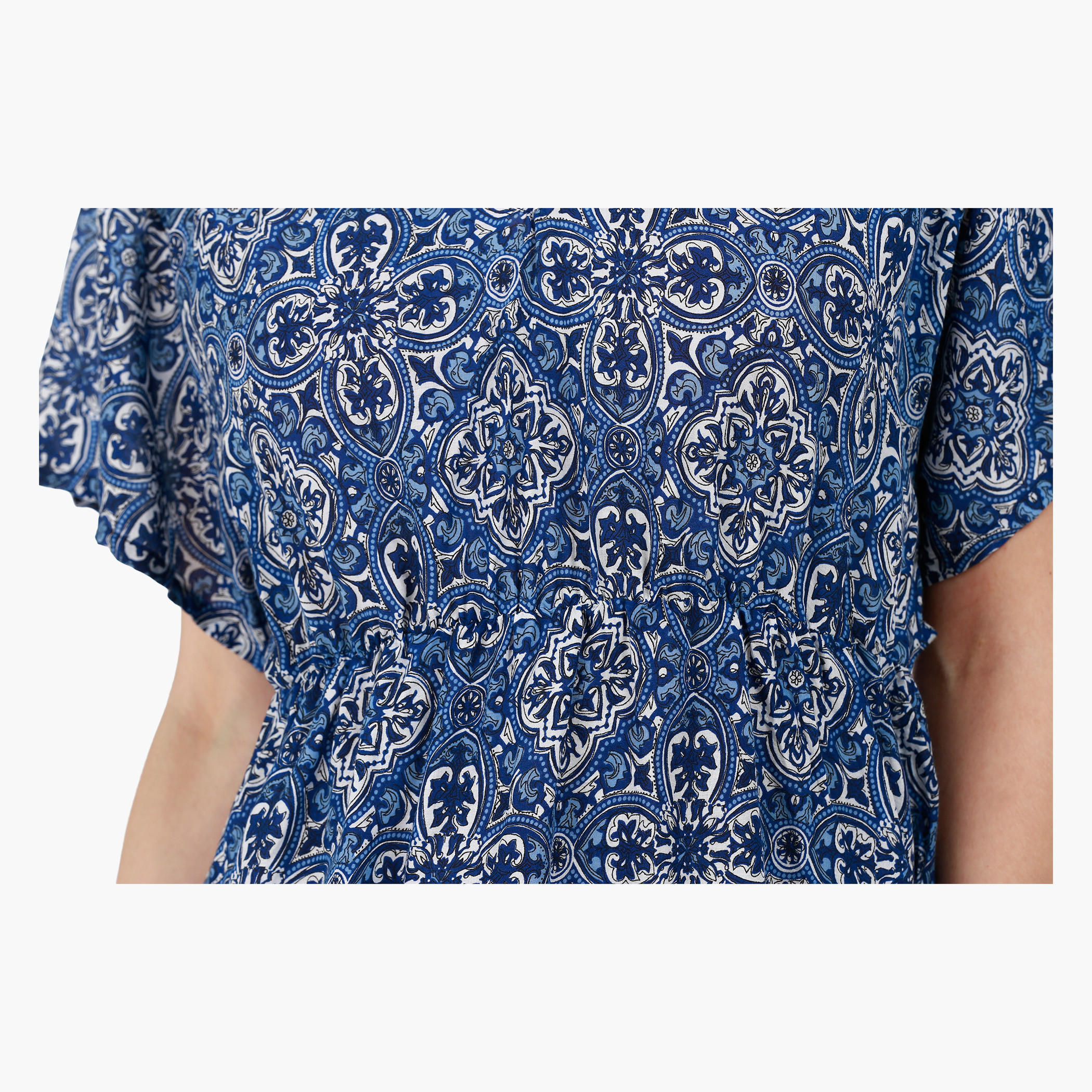 Long Printed Kaftan Dress in Regular Fit-women-clothing-dresses-image-4