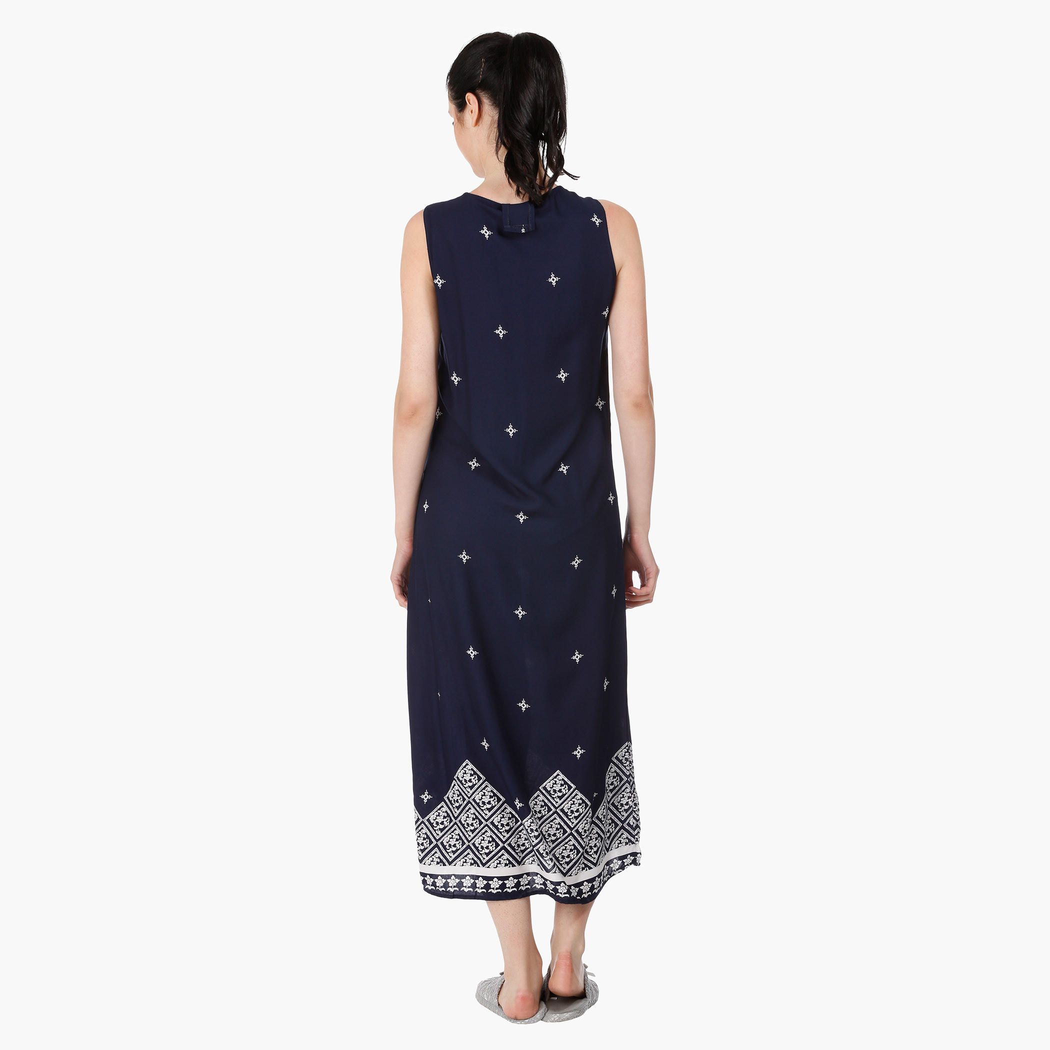 Long Kaftan Dress with All over Print in Regular Fit-women-clothing-dresses-image-2