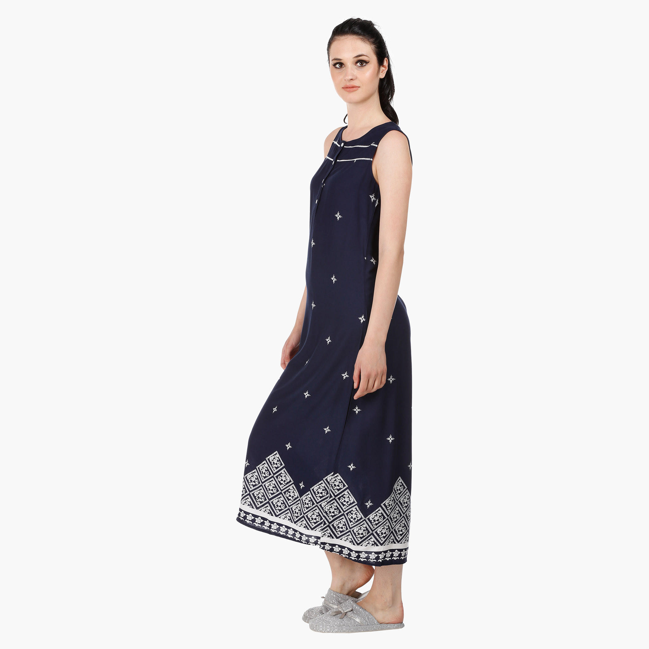 Long Kaftan Dress with All over Print in Regular Fit-women-clothing-dresses-image-3