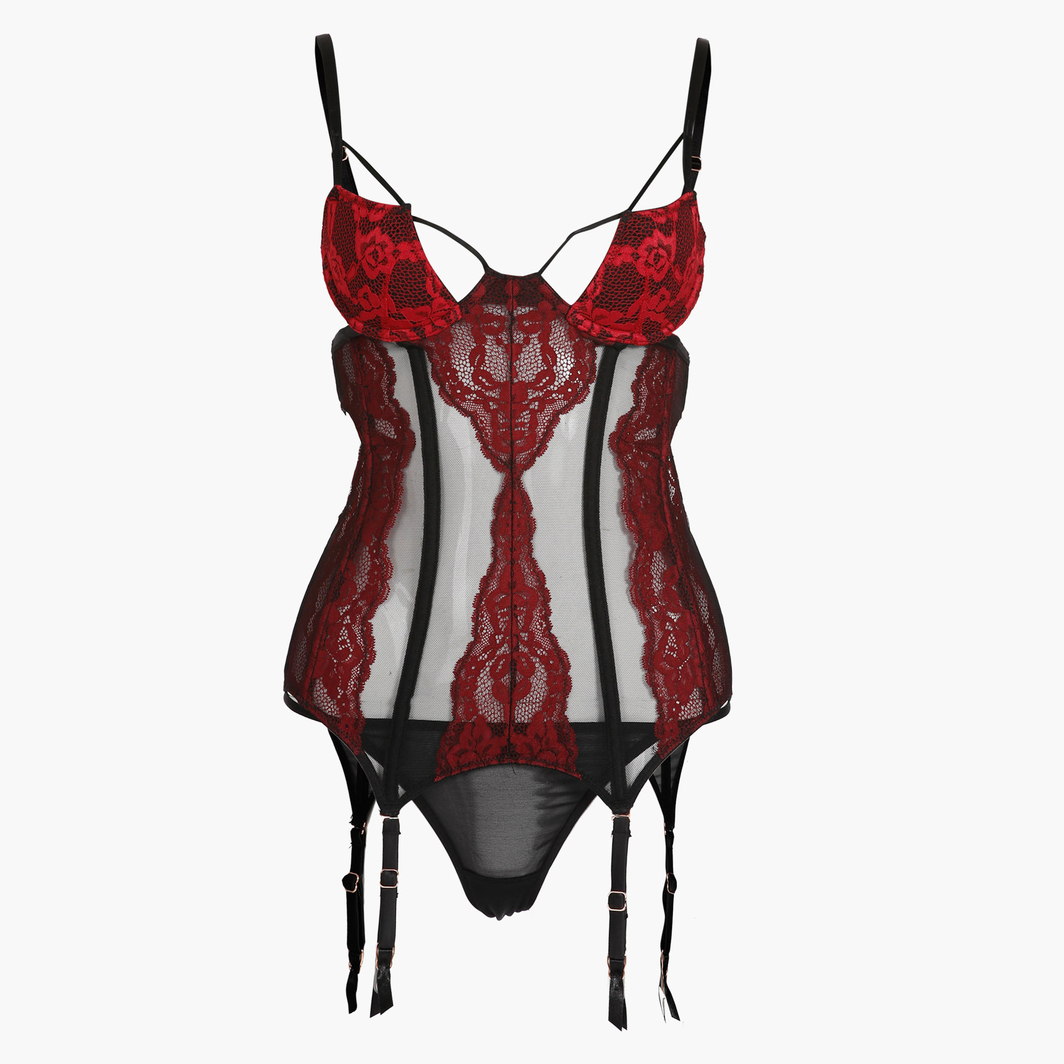 Mesh and Lace Corset-women-clothing-lingerie-corsets-image-1