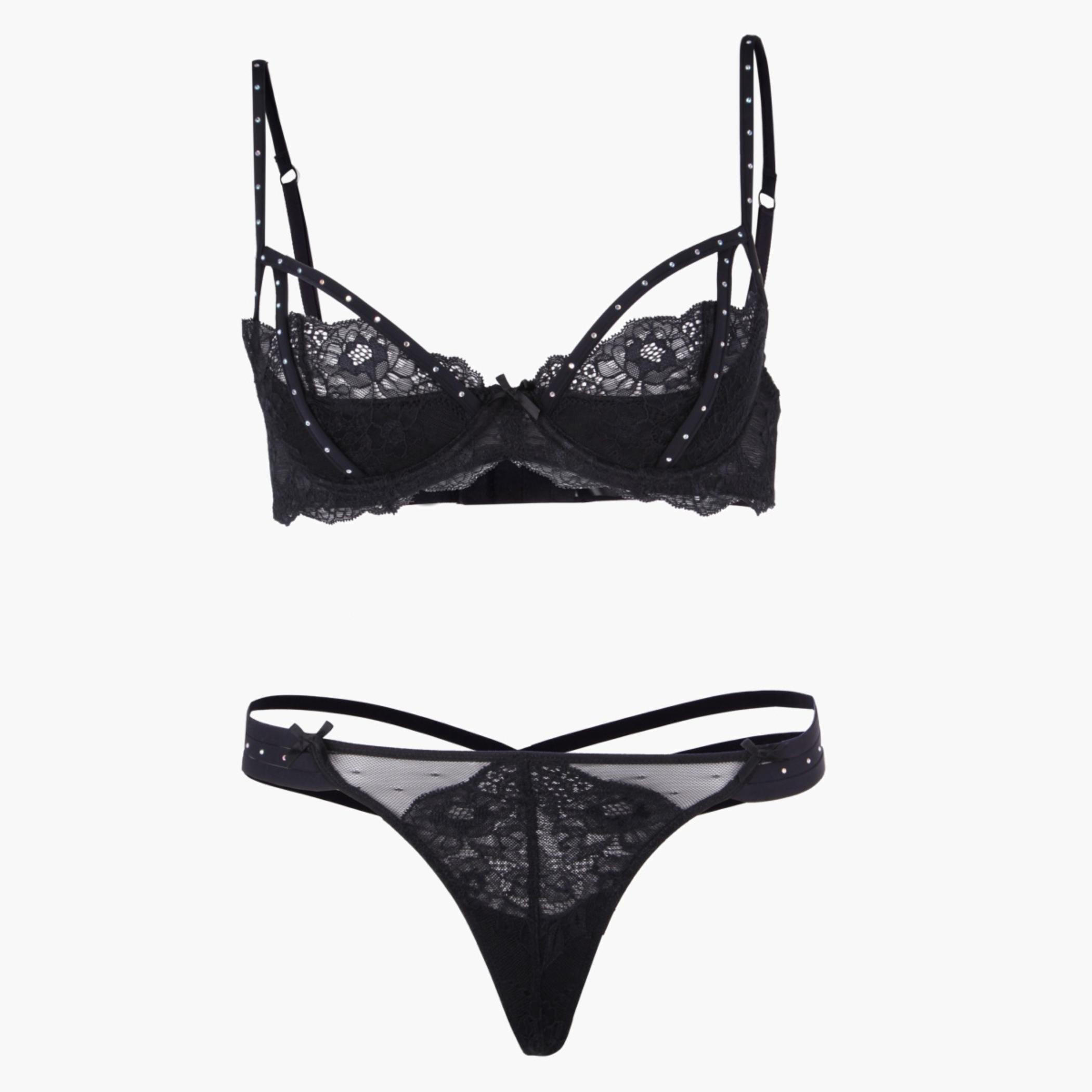 Lace-embellished Lingerie Set-women-clothing-lingerie-lingeriesets-image-1