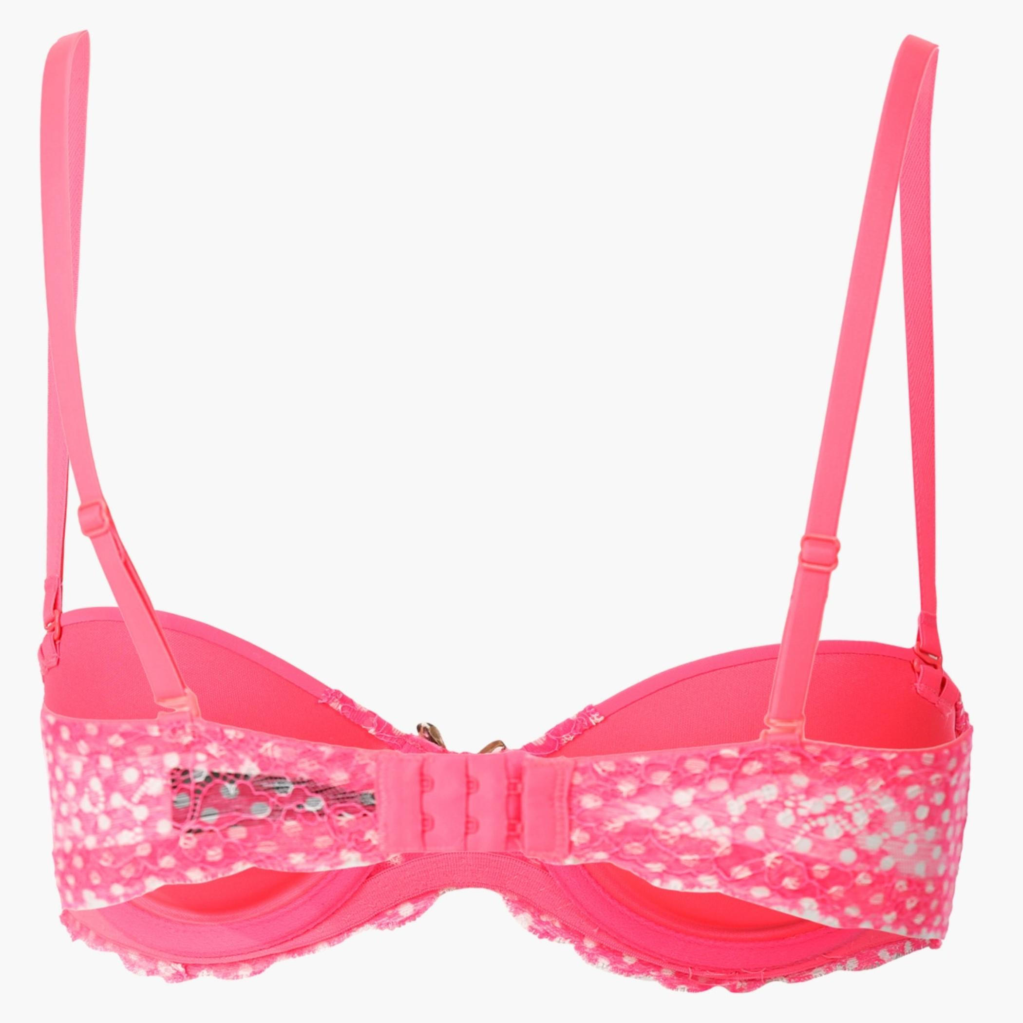 Lace Microfiber Bra with Polka Dot Print-women-clothing-lingerie-bras-image-2