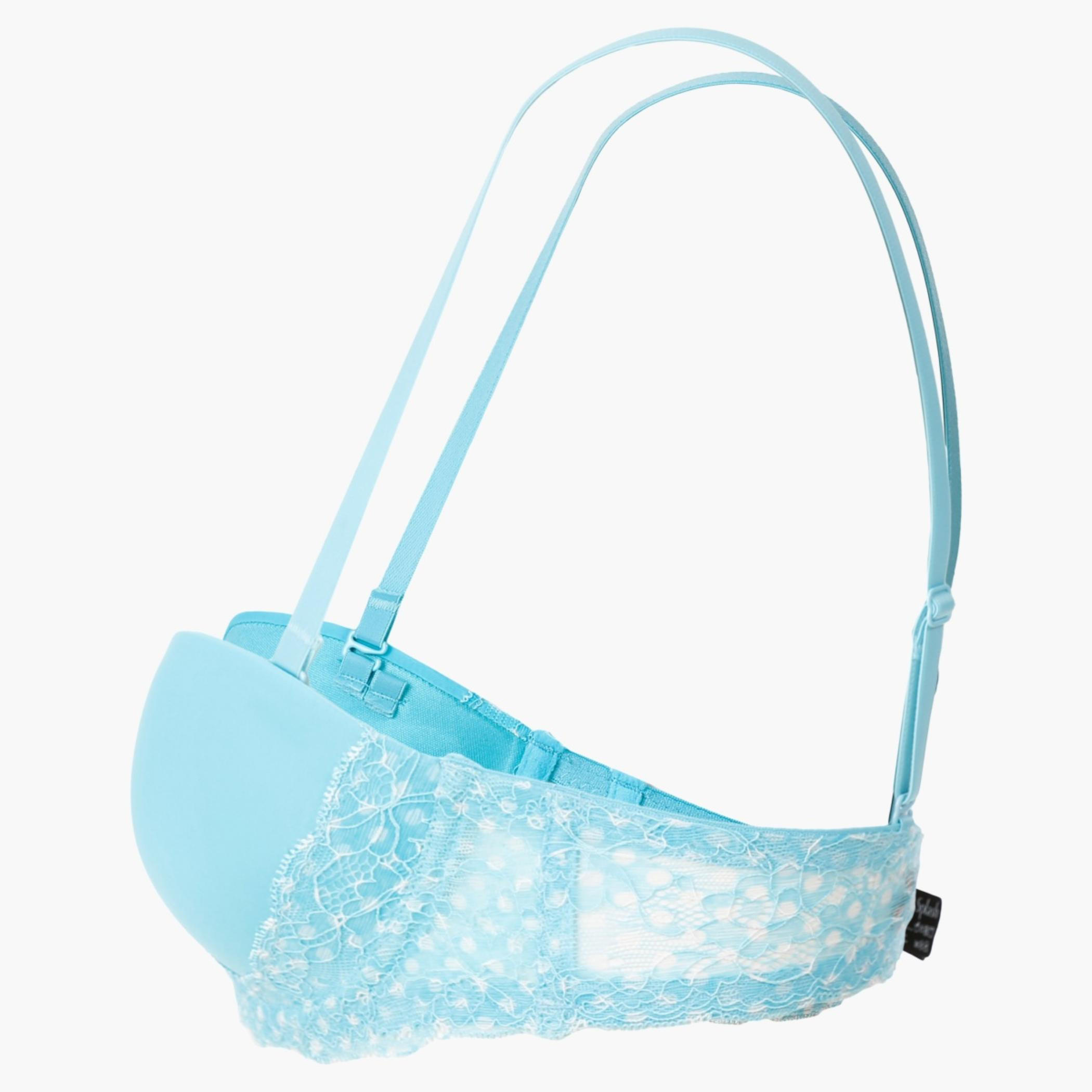 Lace Microfiber Bra with Polka Dot Print-women-clothing-lingerie-bras-image-6