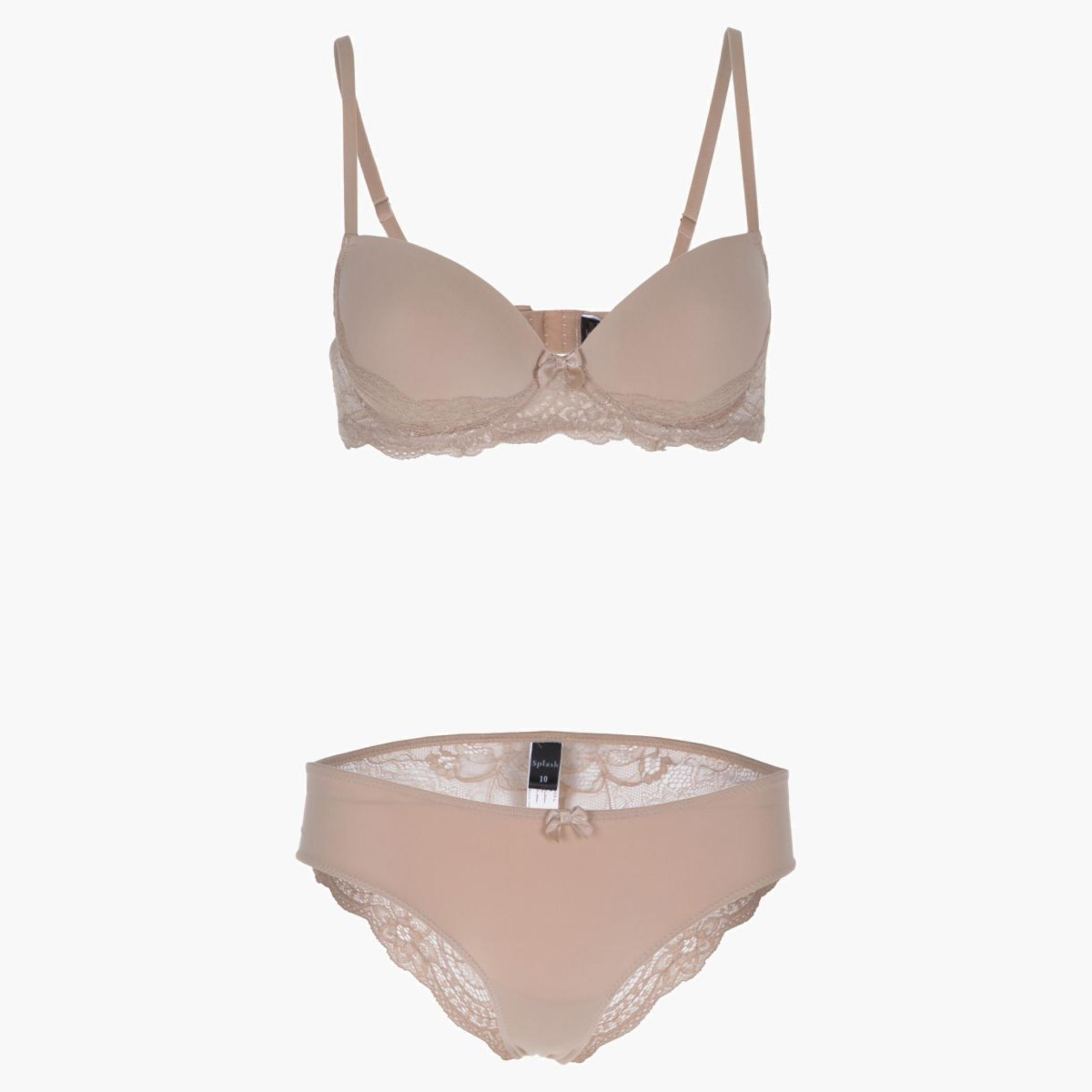 Solid Colour Bra and Panty Set-women-clothing-lingerie-lingeriesets-image-1