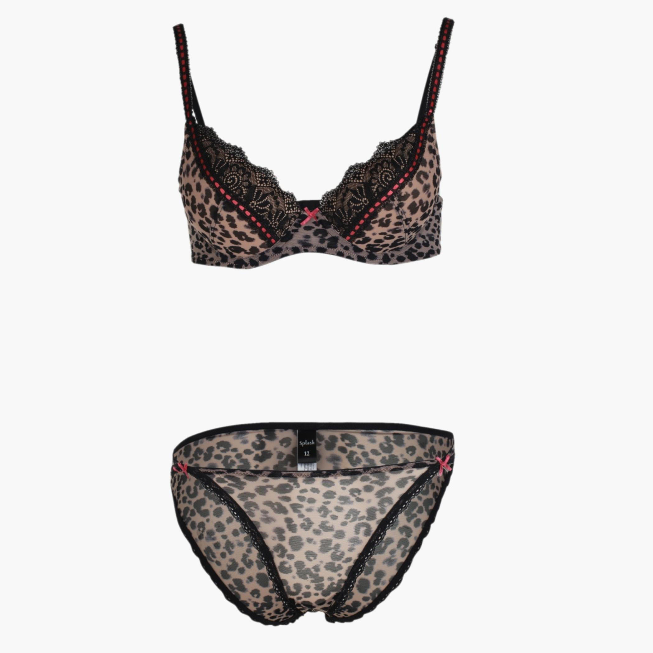 Animal Print Microfiber Bra and Panty Set-women-clothing-lingerie-lingeriesets-image-1
