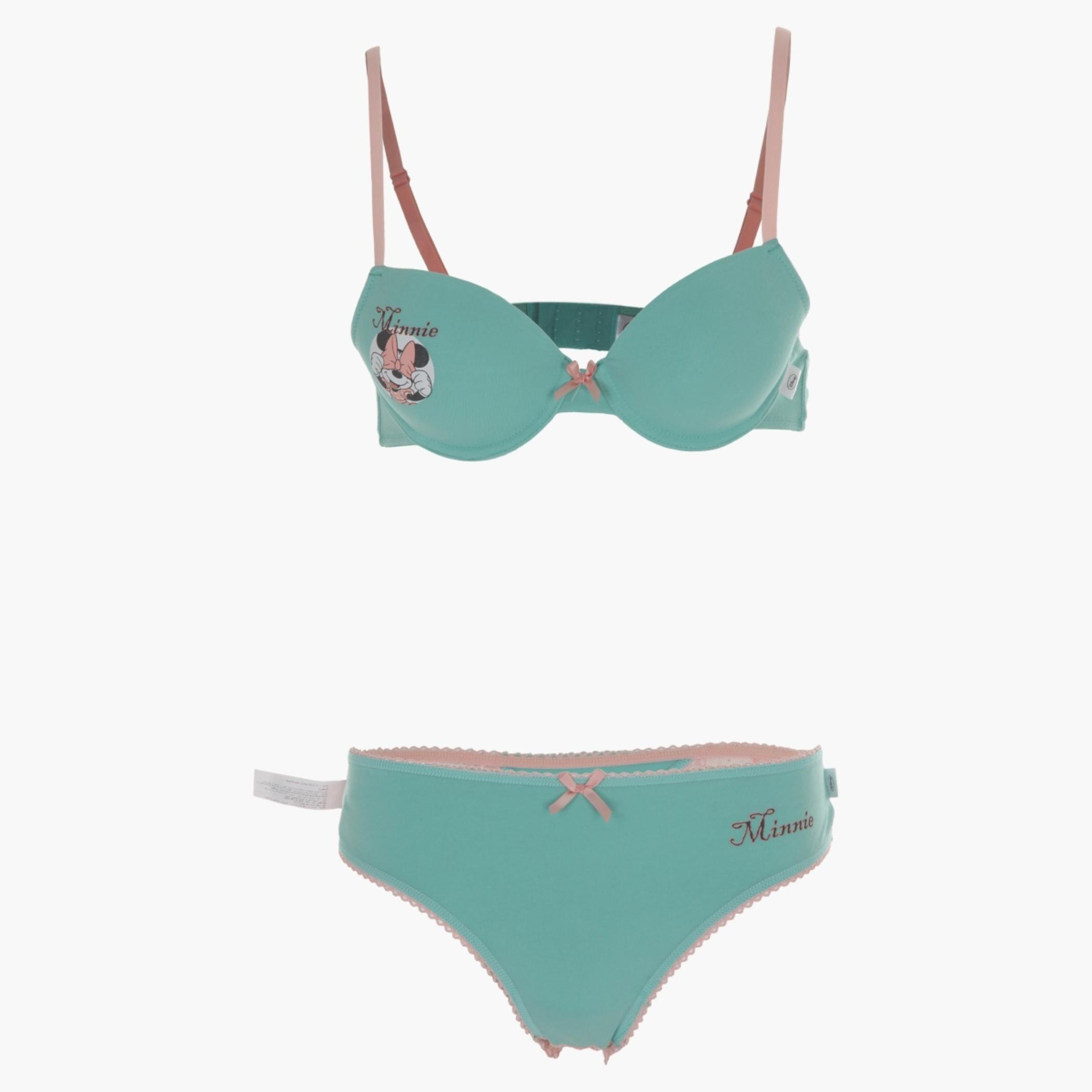 Minnie Mouse Print Padded Bra and Panty Set-women-clothing-lingerie-lingeriesets-image-1