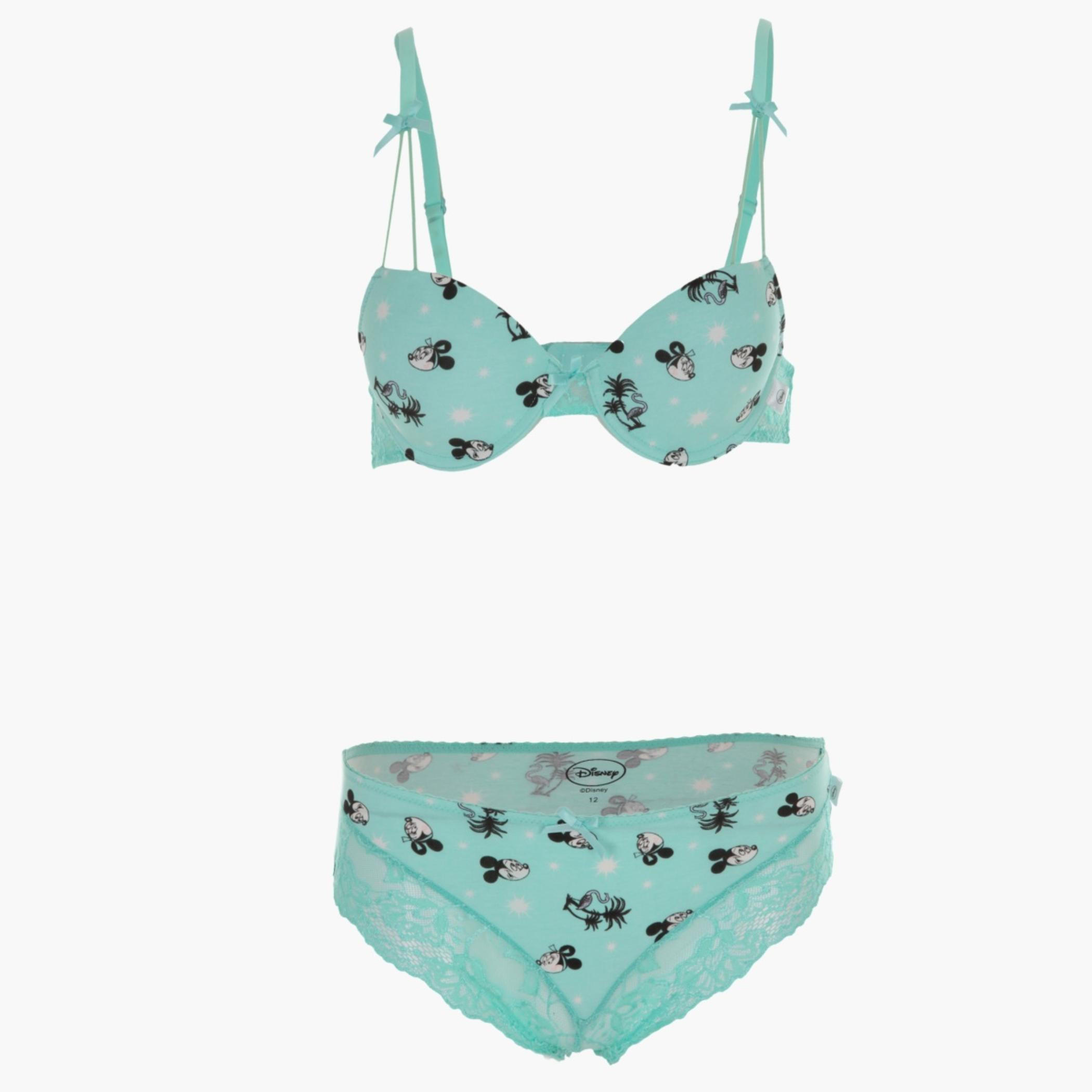 Minnie Mouse Print Padded Bra and Panty Set-women-clothing-lingerie-lingeriesets-image-1