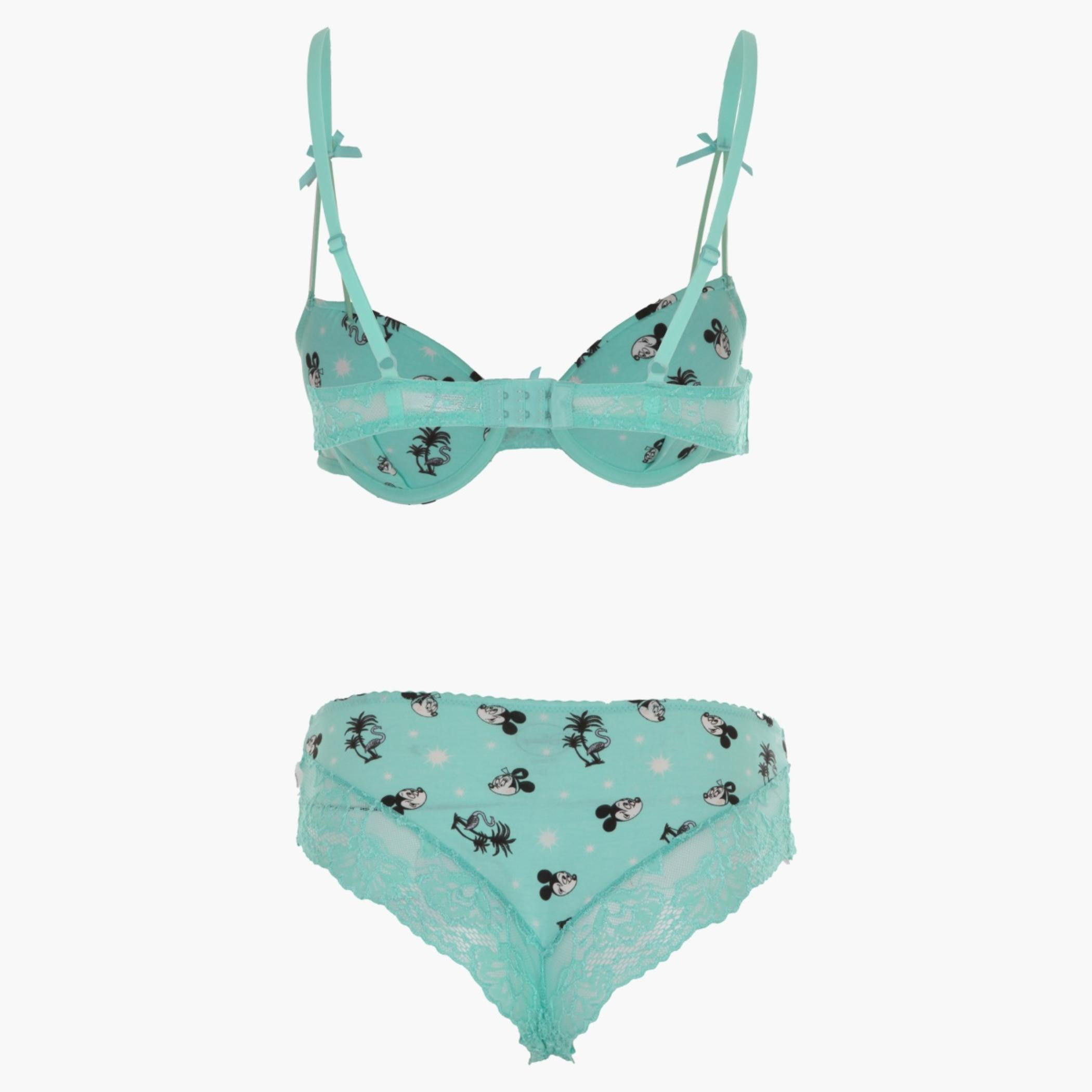 Minnie Mouse Print Padded Bra and Panty Set-women-clothing-lingerie-lingeriesets-image-2