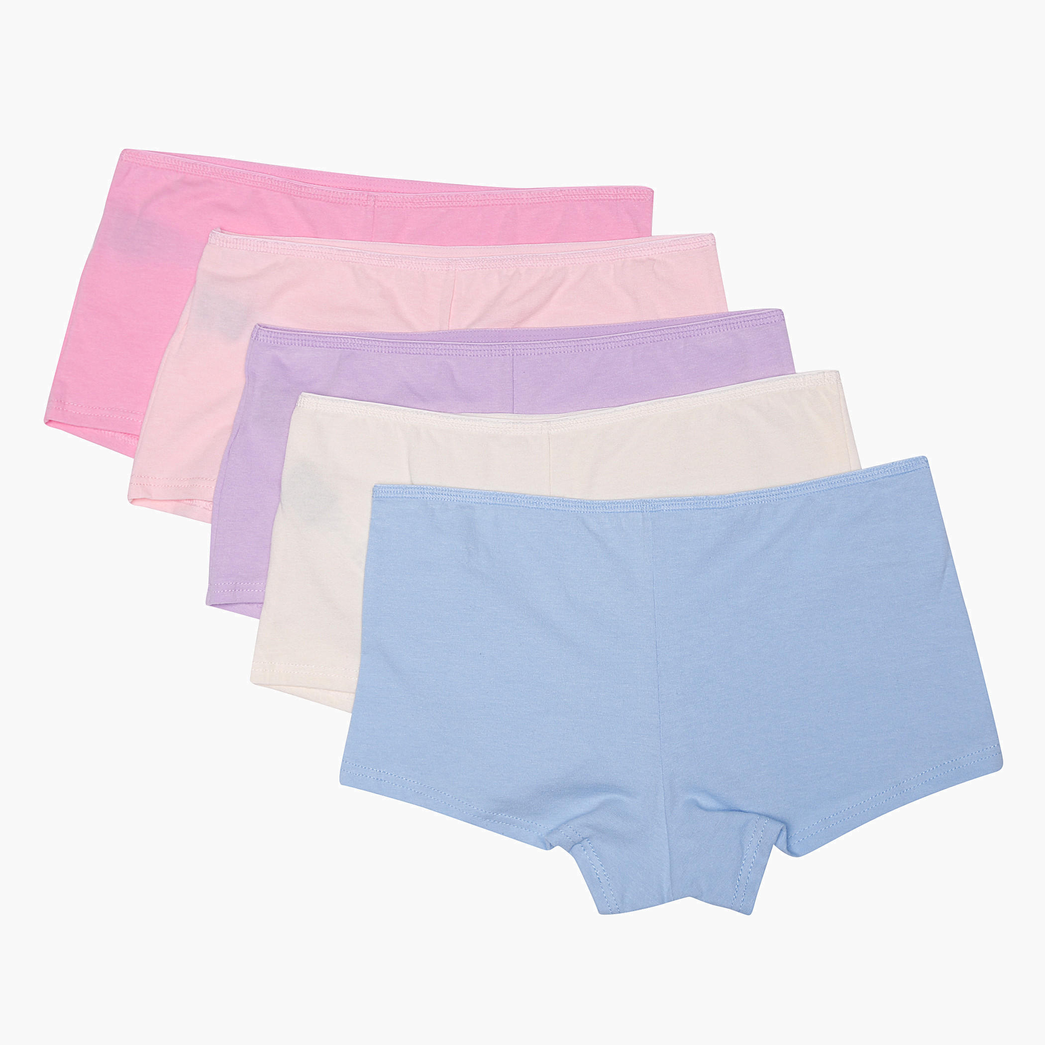 Solid Colour Boxers - Set of 5-women-clothing-lingerie-panties-image-2