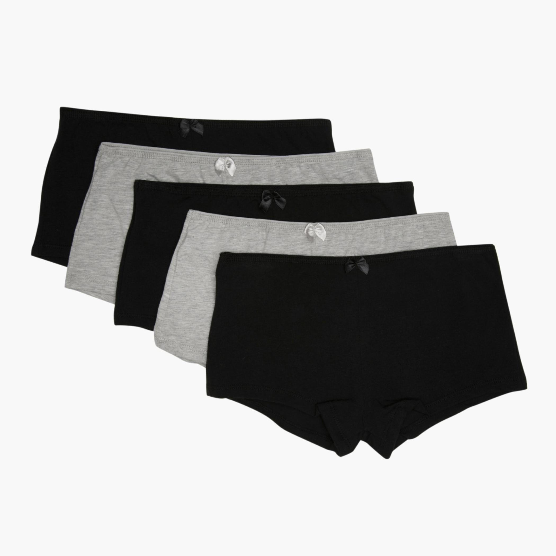 Solid Colour Boxer - Set of 5-women-clothing-lingerie-panties-image-1