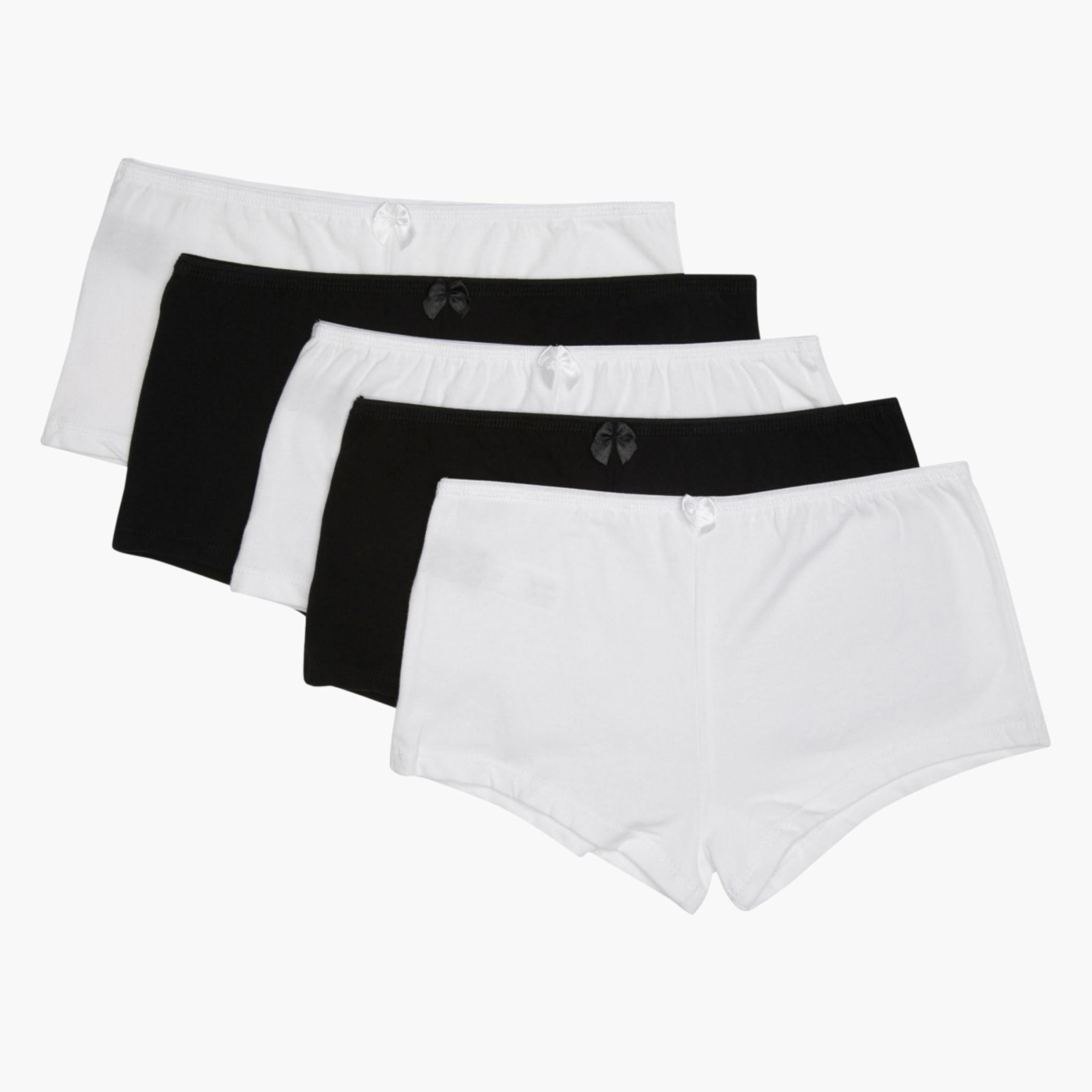 Solid Colour Boxer - Set of 5-women-clothing-lingerie-panties-image-3