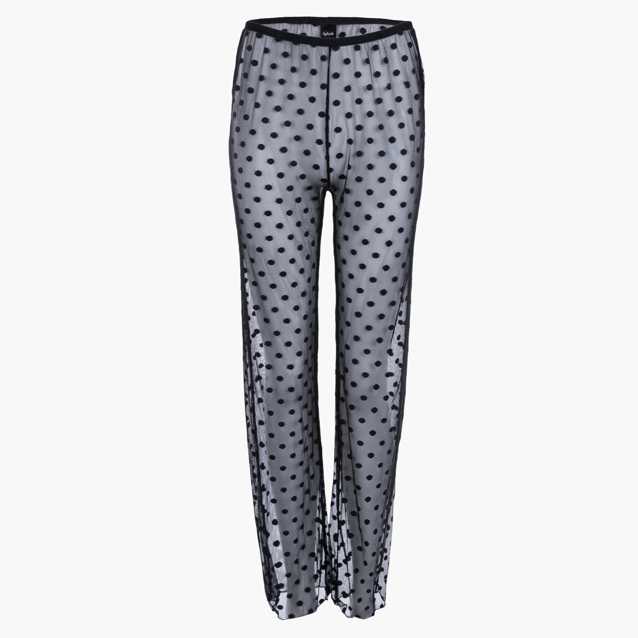 Lace Polka Dotted Pajama Set-women-clothing-nightwear-pyjamas-longsets-image-5
