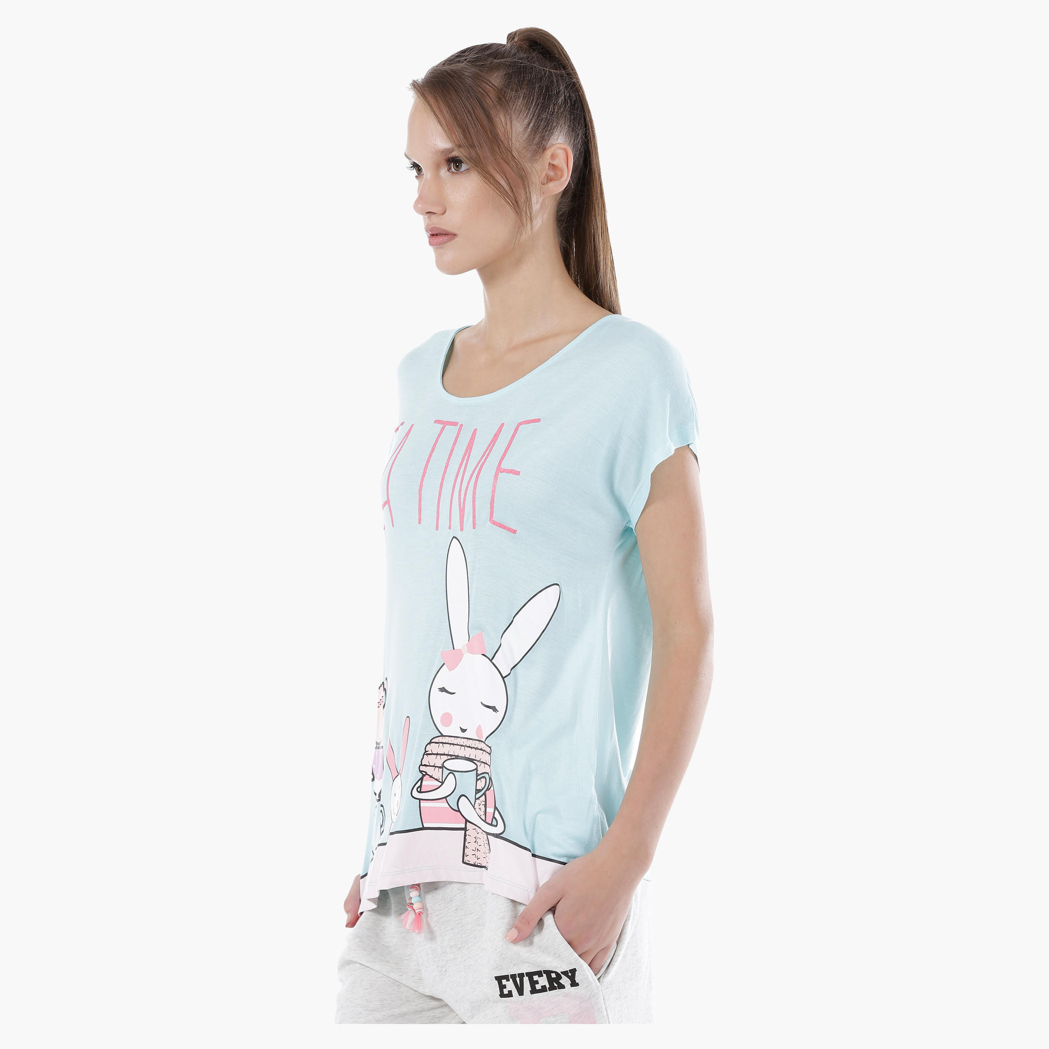 Printed Nightwear T-Shirt-women-clothing-nightwear-pyjamas-tops-image-3
