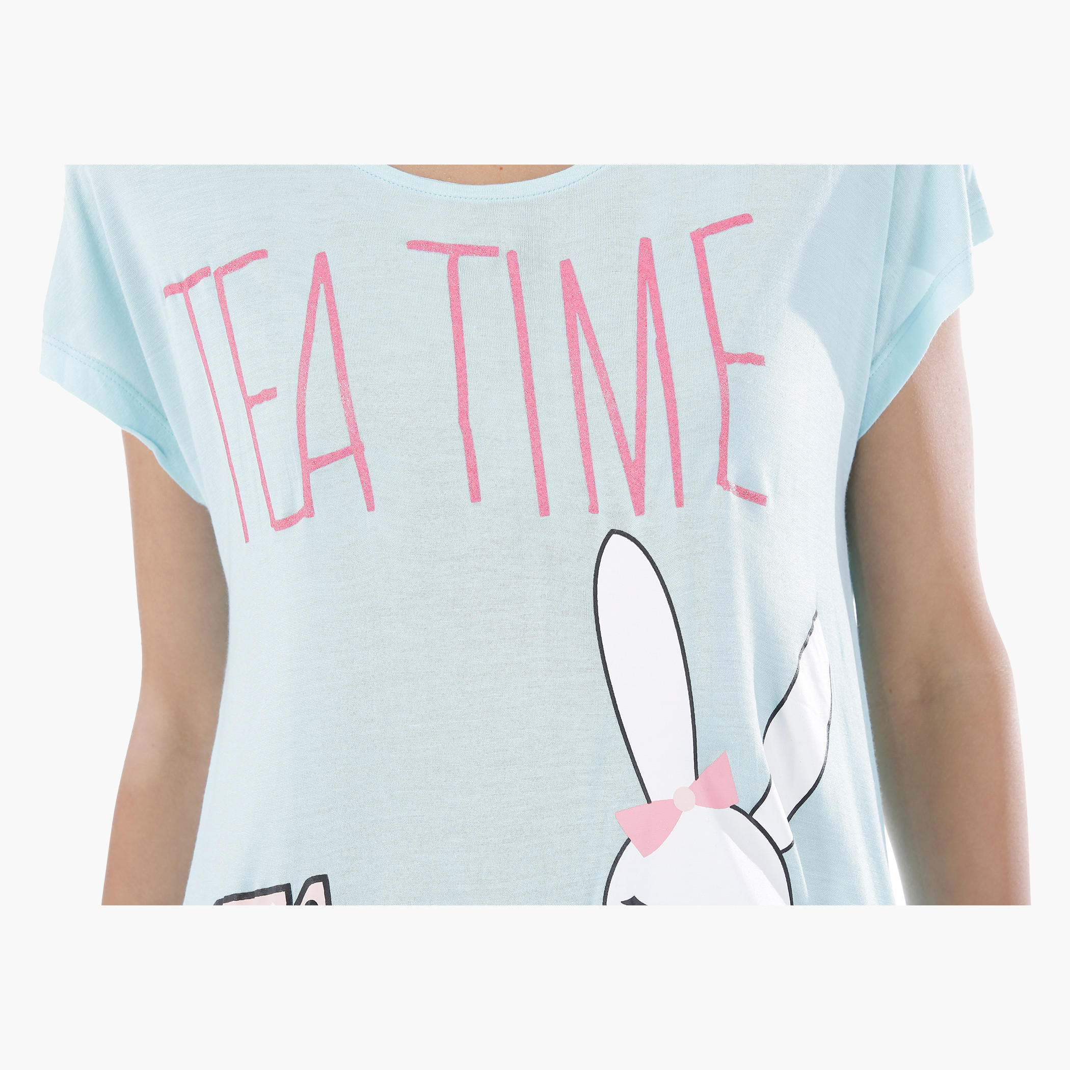 Printed Nightwear T-Shirt-women-clothing-nightwear-pyjamas-tops-image-4