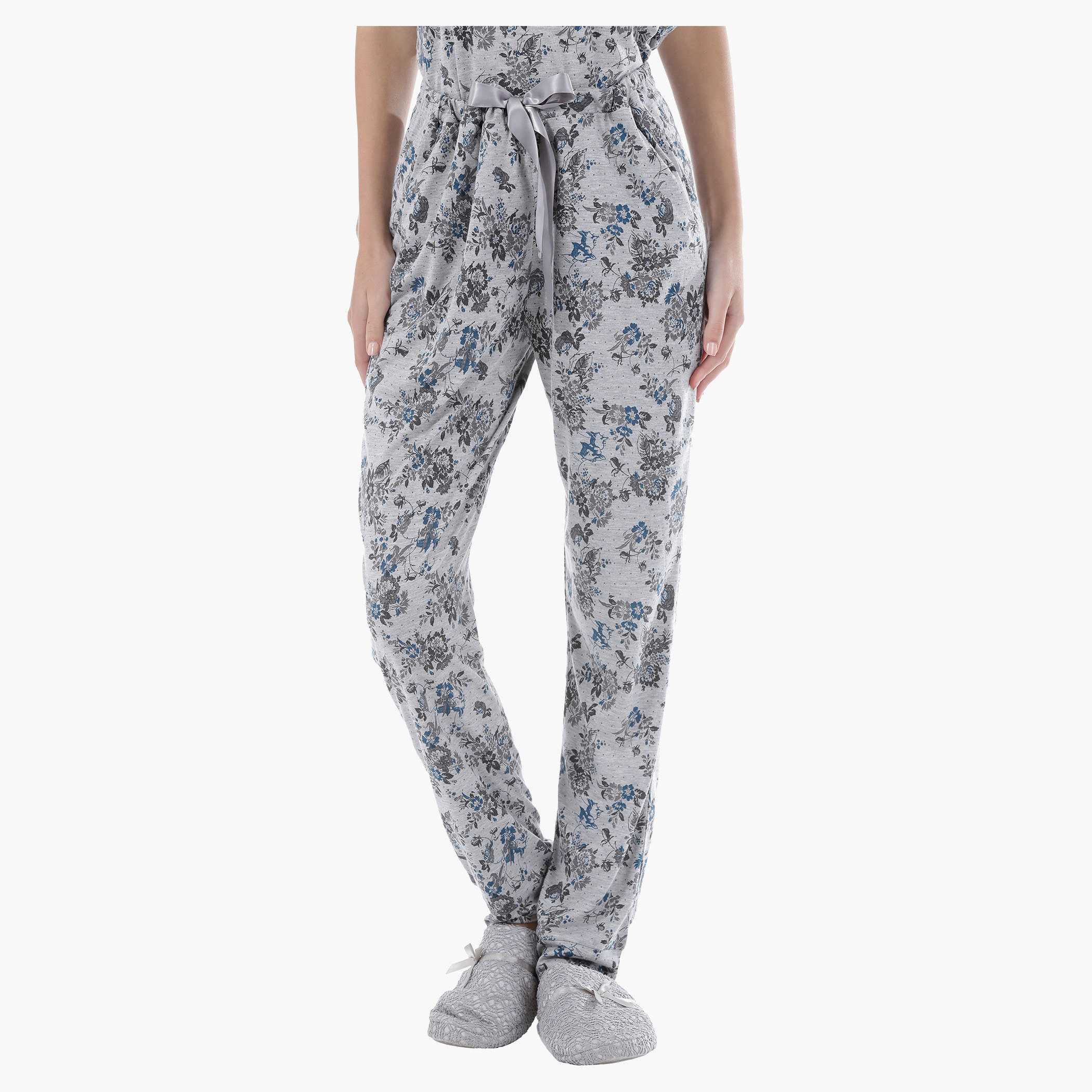 طقم بيجاما مزيّنة بالأزهار-women-clothing-nightwear-pyjamas-longsets-image-5