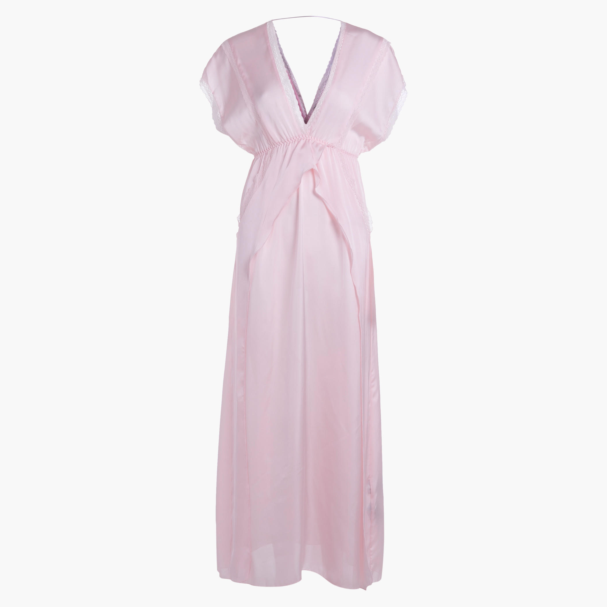 Maxi Night Dress with V-Neck-women-clothing-nightwear-nighties-image-1