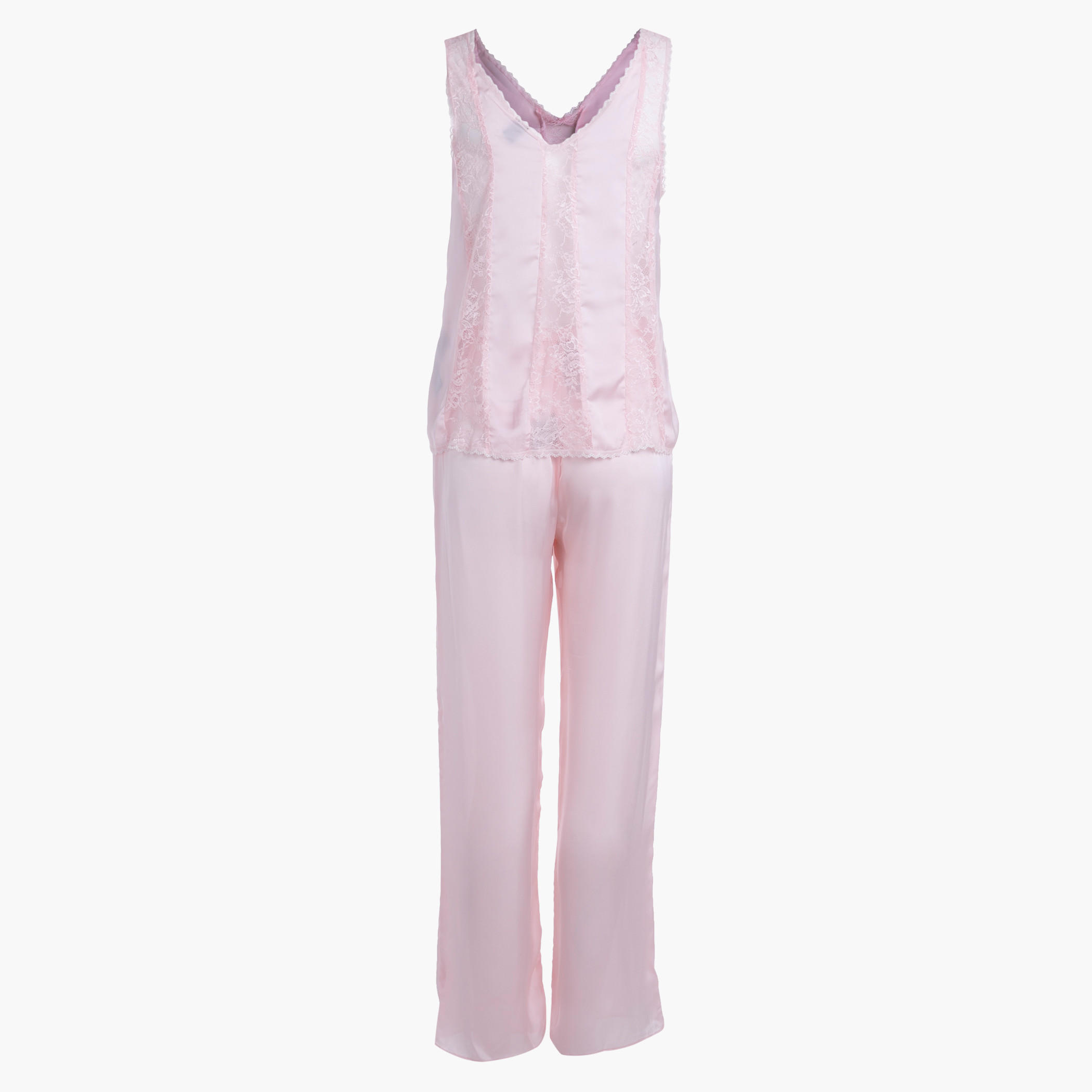 طقم بيجاما دانتيل دون أكمام-women-clothing-nightwear-pyjamas-longsets-image-2